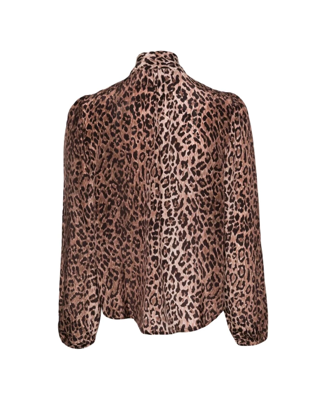 RIXO Camicia Con Sciarpa - Leopard ブラウス