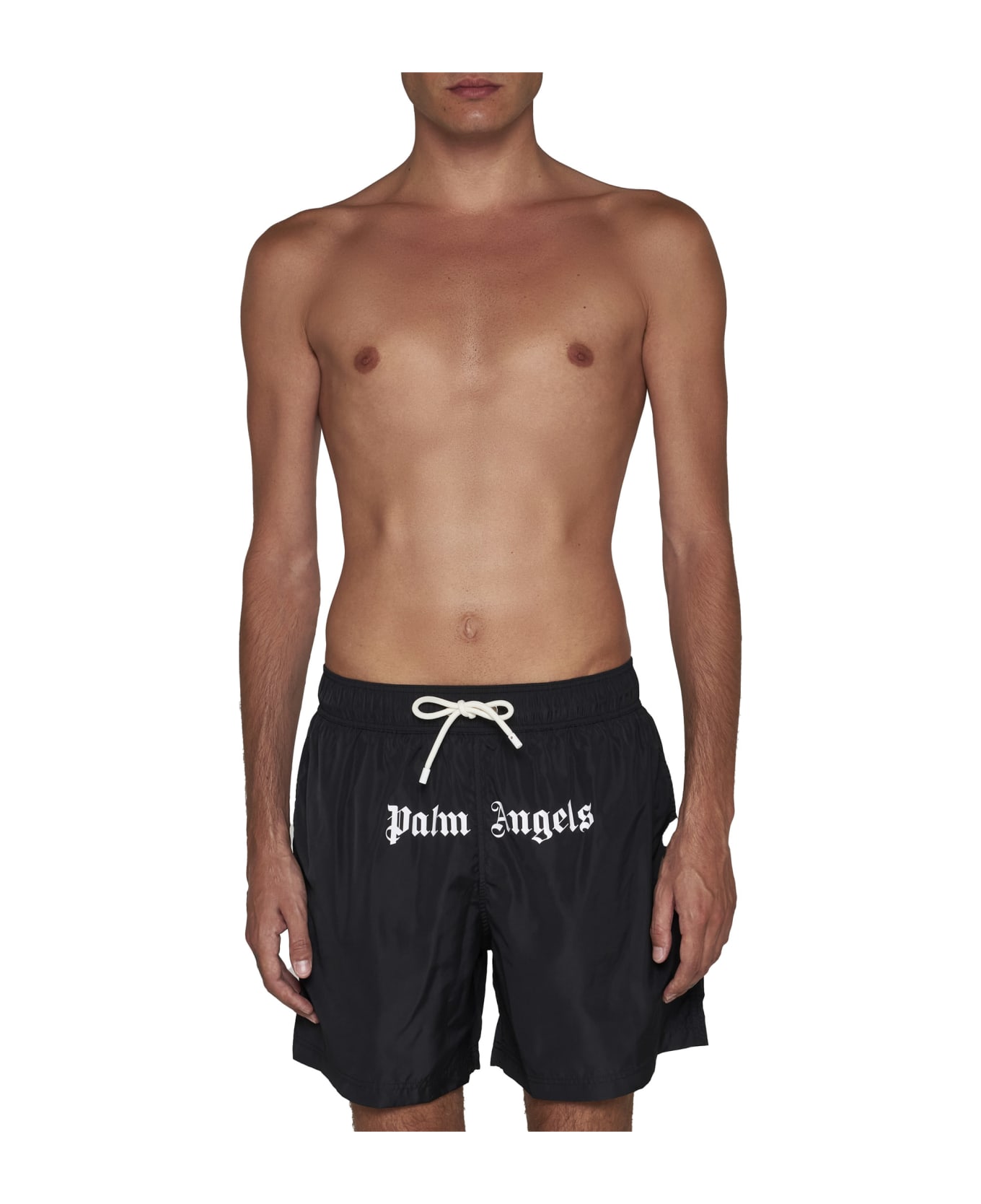 Palm Angels Classic Logo Swim Trunks - Black スイムトランクス