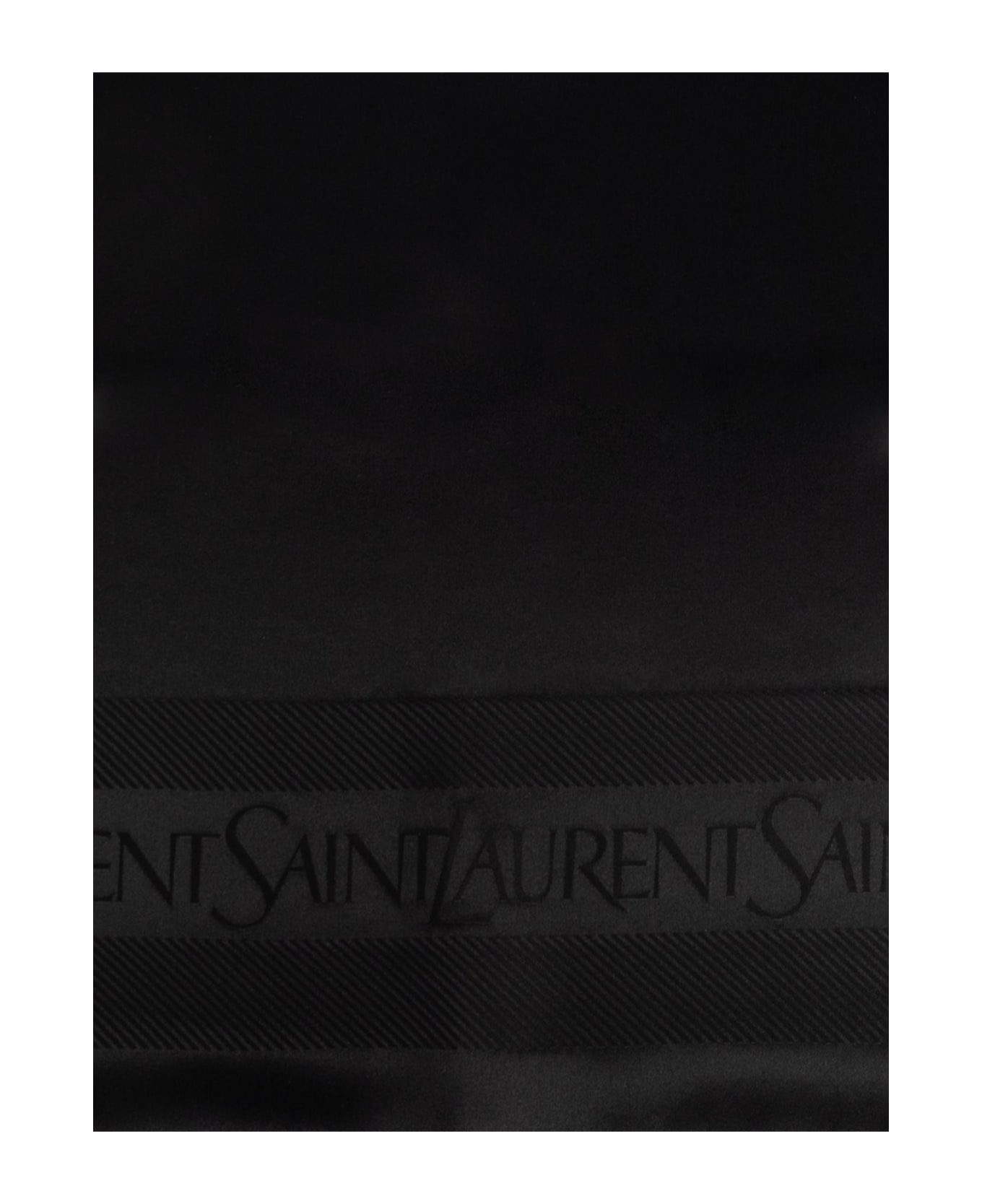 Saint Laurent Silk Scarf - Nero