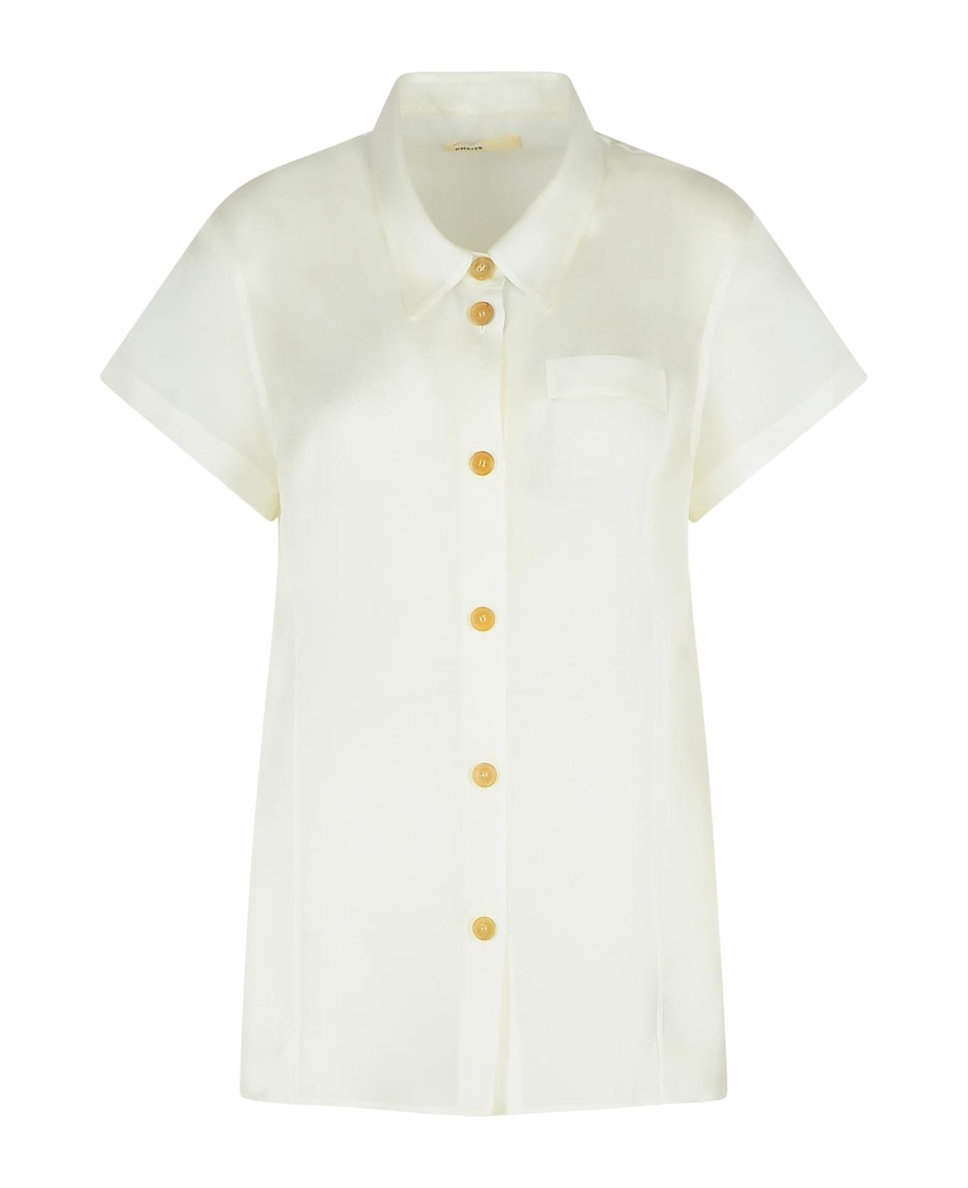 Khaite 
keefe
 White Silk Shirt - White