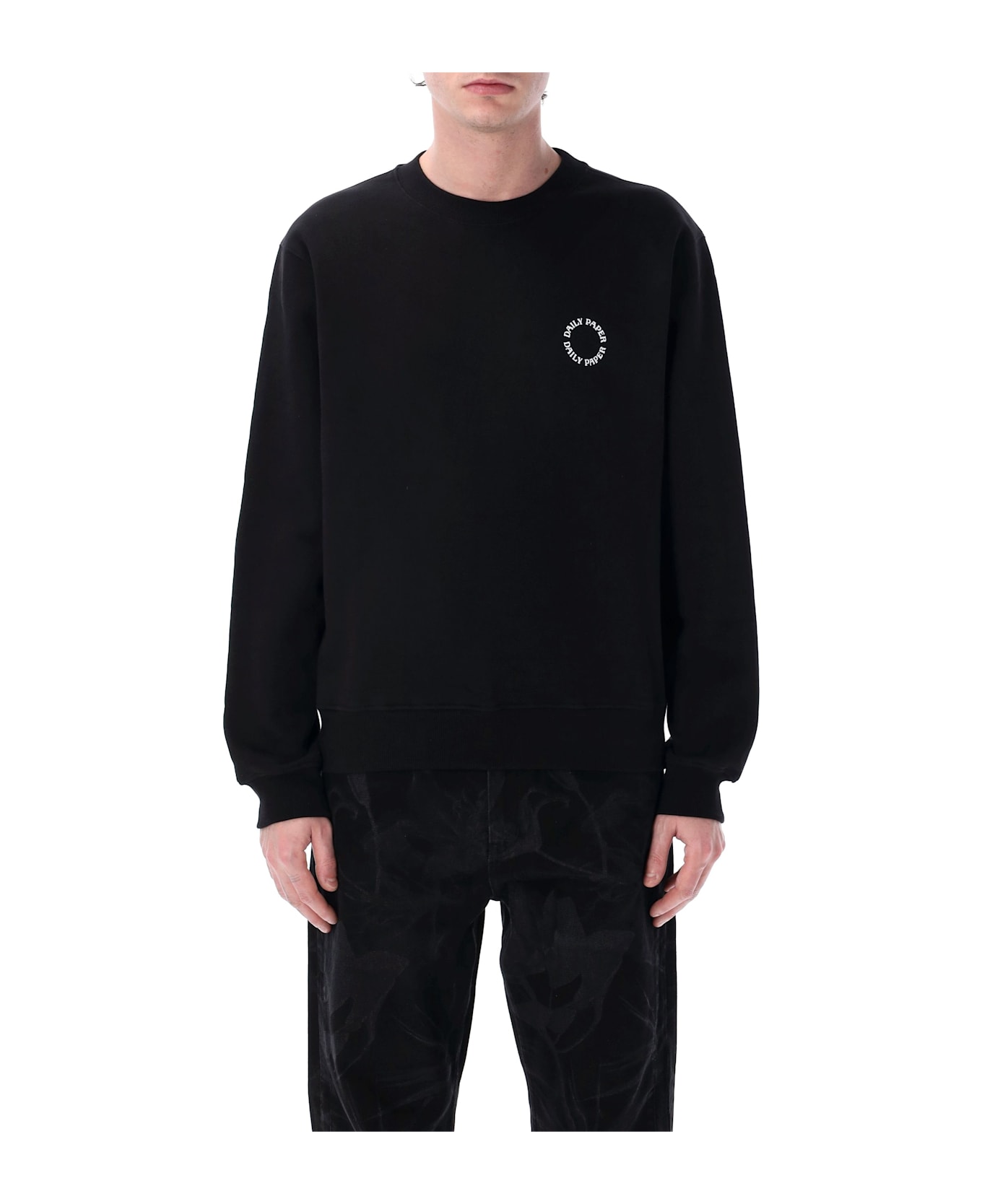 Daily Paper Orbit Crewneck - BLACK