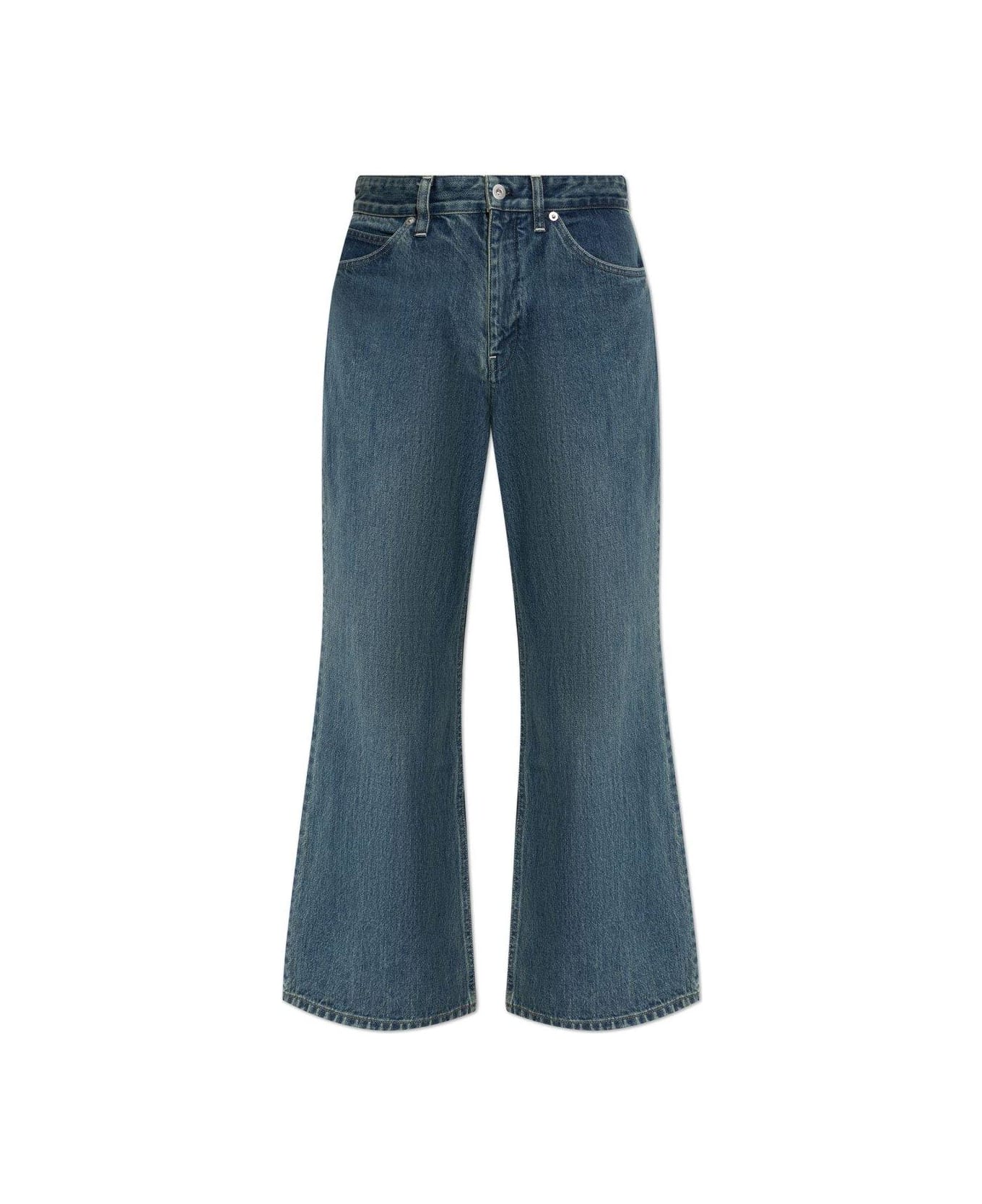 Jil Sander + Flared Cropped Jeans - Blue