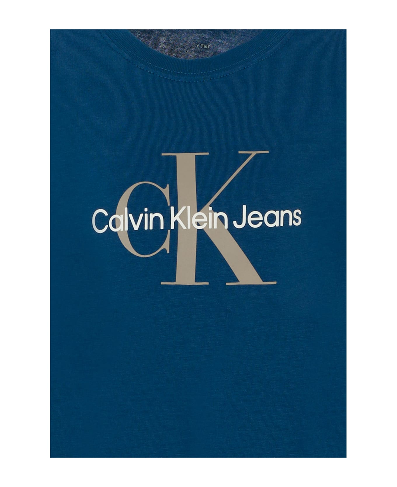 Calvin Klein Blue T-shirt For Boy With Logo - Blue