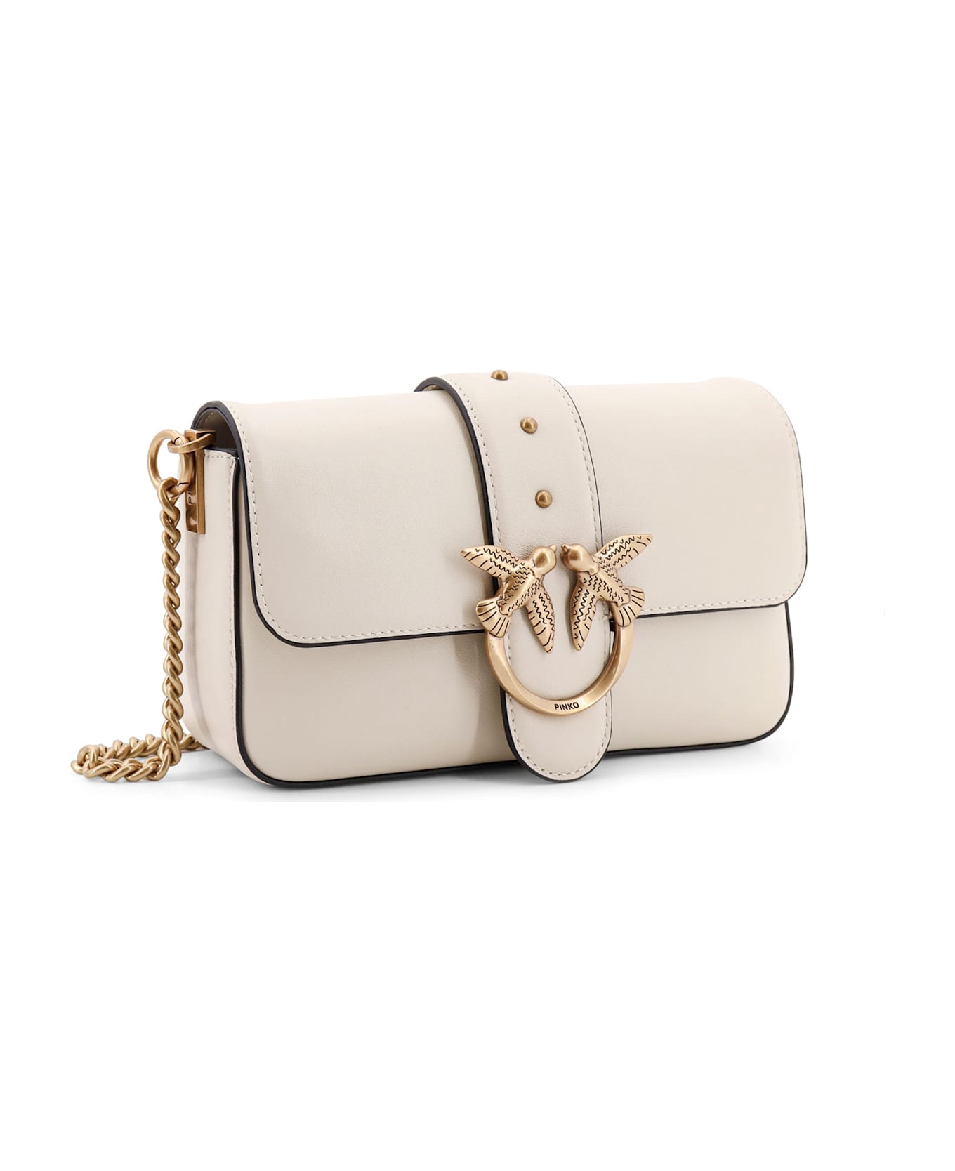Pinko Love One Mini Shoulder Bag - White