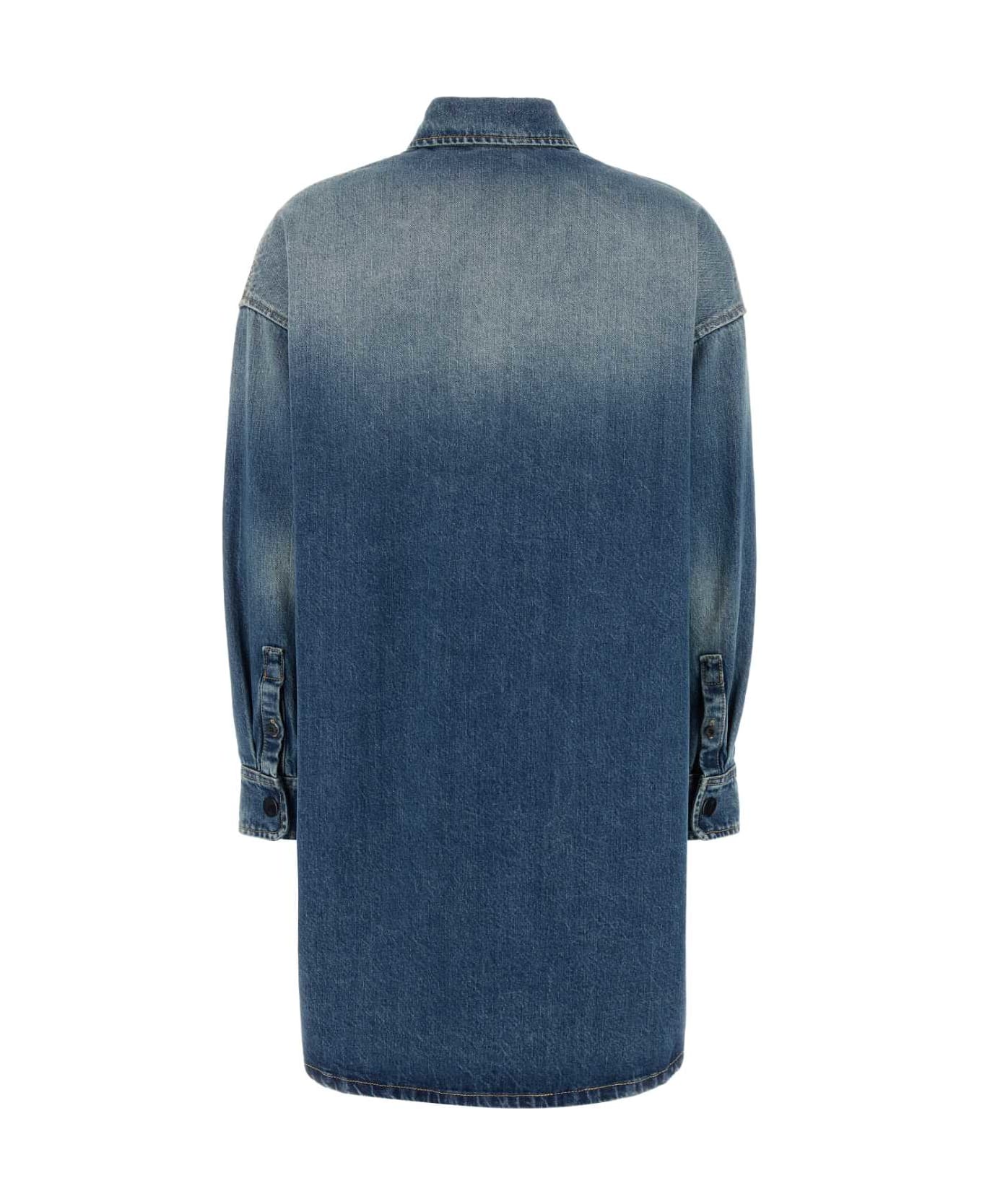 Prada Denim Oversize Shirt - LIGHT BLUE