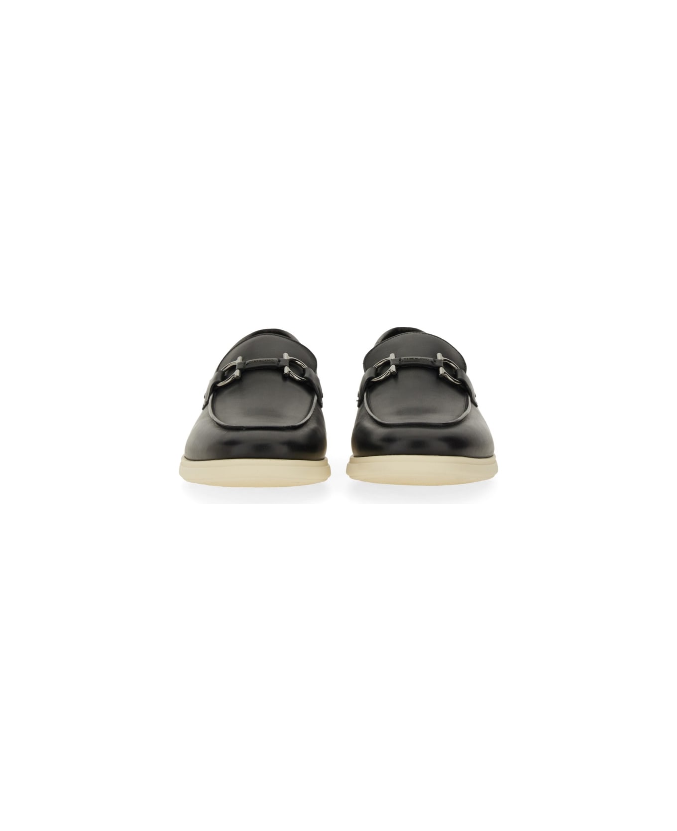 Ferragamo Moccasin "gancini" - BLACK