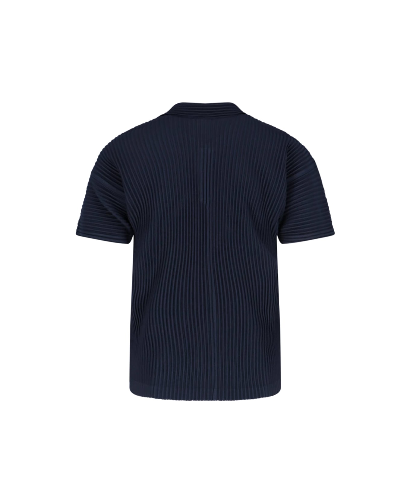 Homme Plissé Issey Miyake Pleated Polo Shirt - Blue