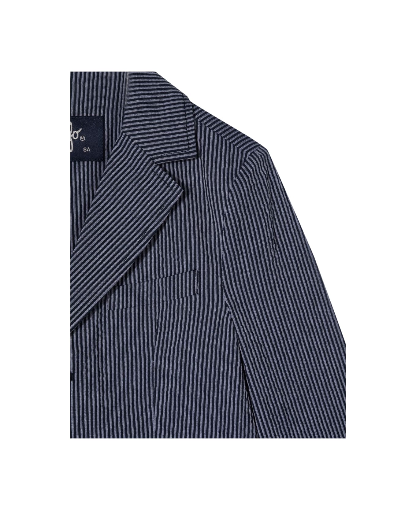 Il Gufo Blue Stripe Blazer - BLUE コート＆ジャケット