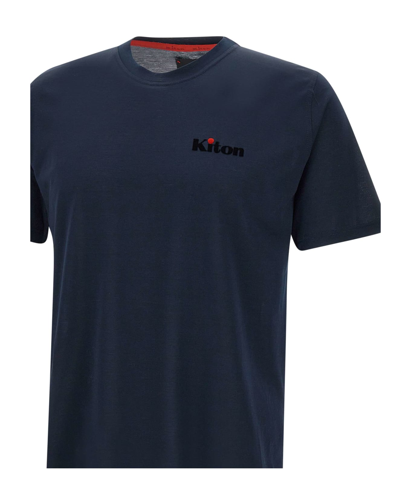 Kiton Cotton T-shirt - BLUE シャツ