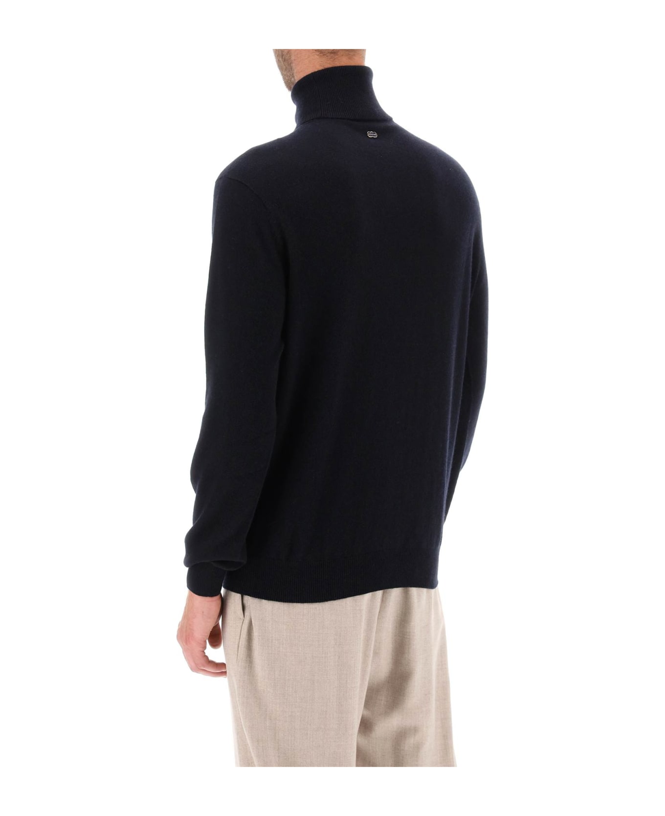 Agnona Seamless Cashmere Turtleneck Sweater - NIGHT (Blue)