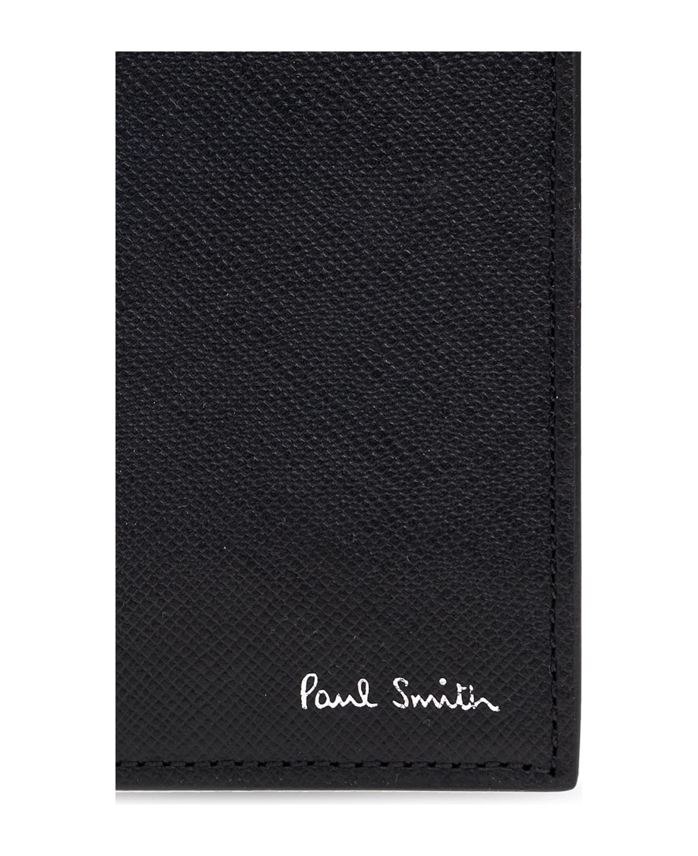 Paul Smith Leather Wallet With Logo - Black