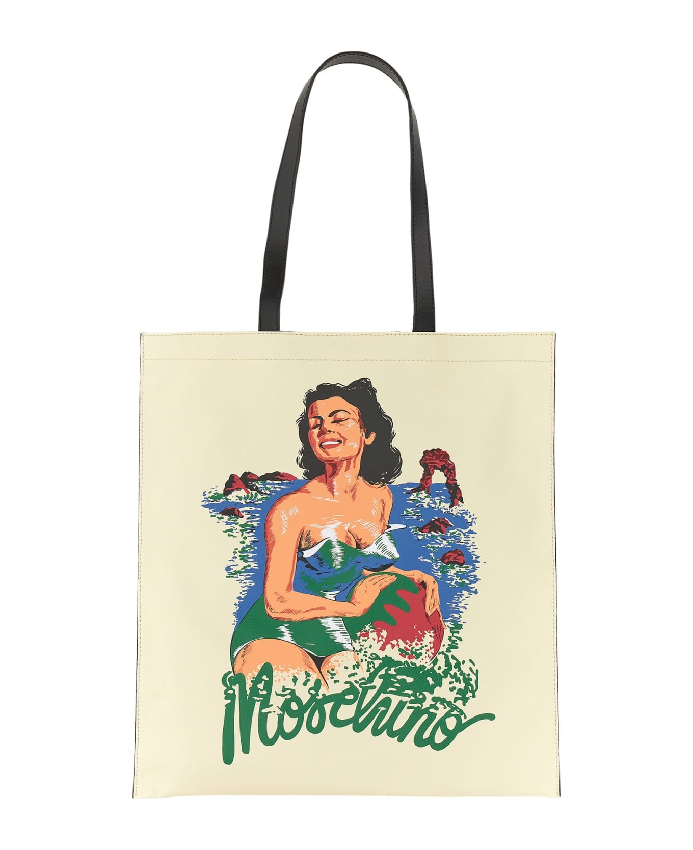 Moschino Hawaiian Print Tote Bag - GIALLO