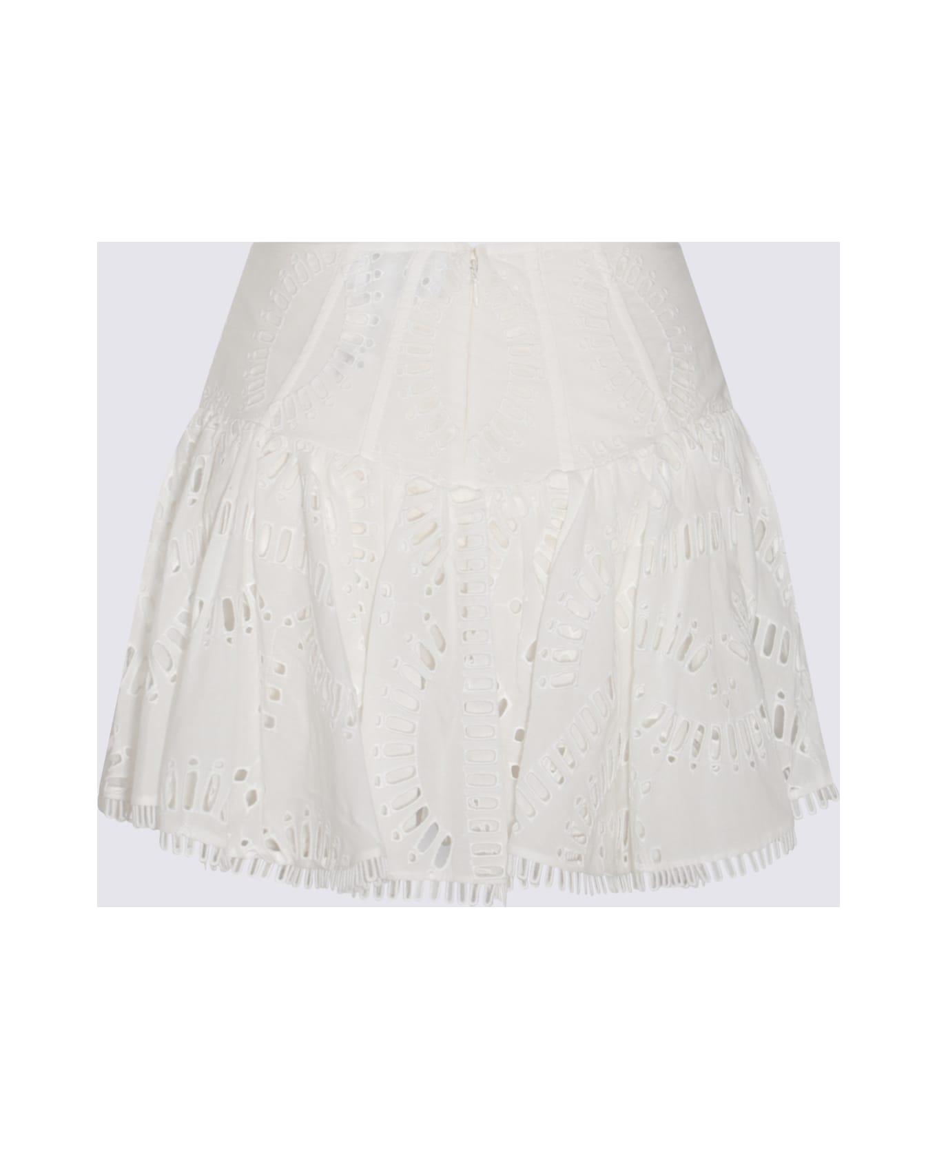 Charo Ruiz White Cotton Skirt スカート