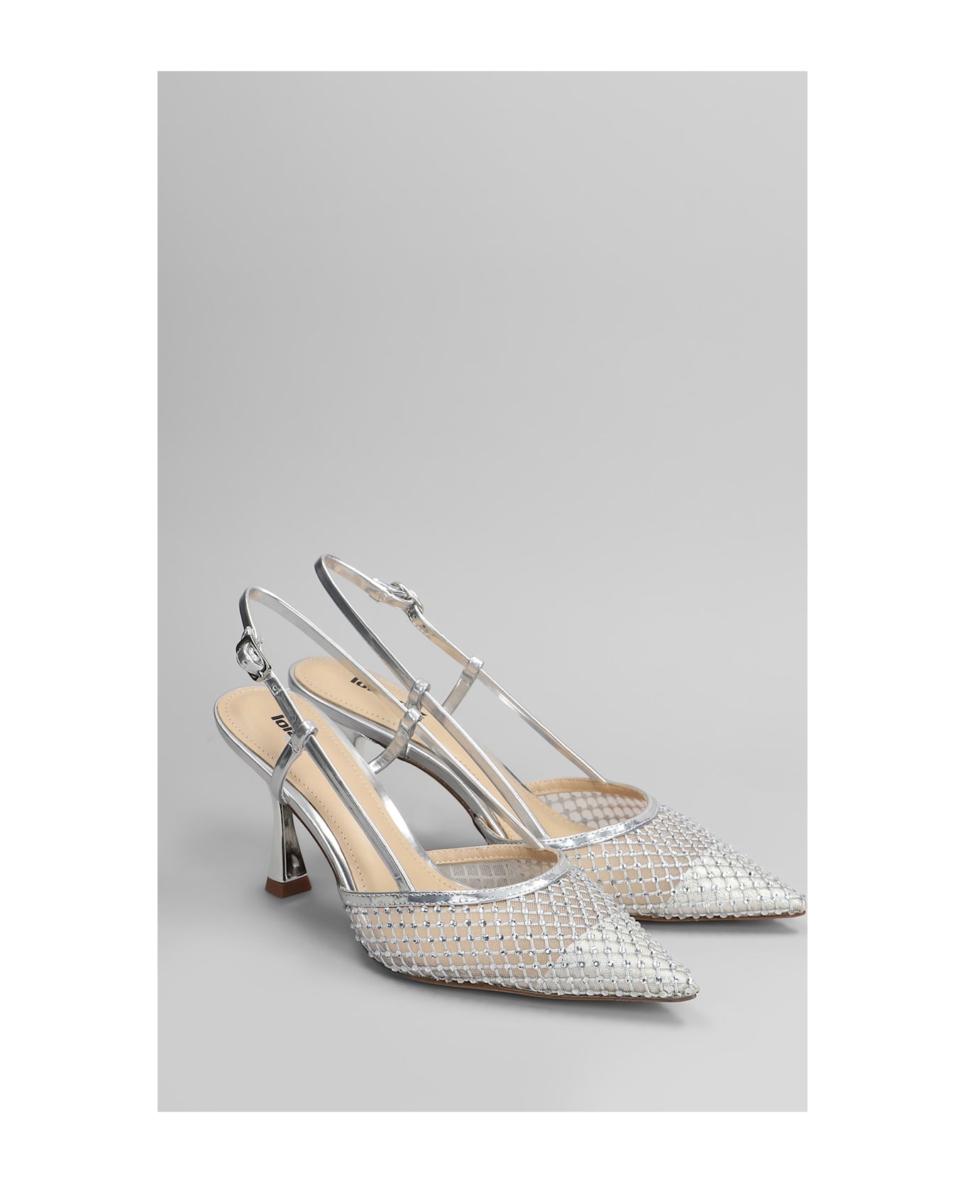 Lola Cruz Carmen Pump 85 Pumps In Silver Leather - silver