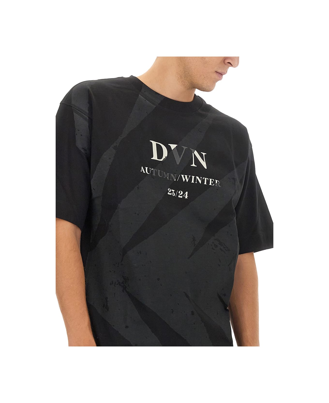 Dries Van Noten T-shirt With Logo - BLACK