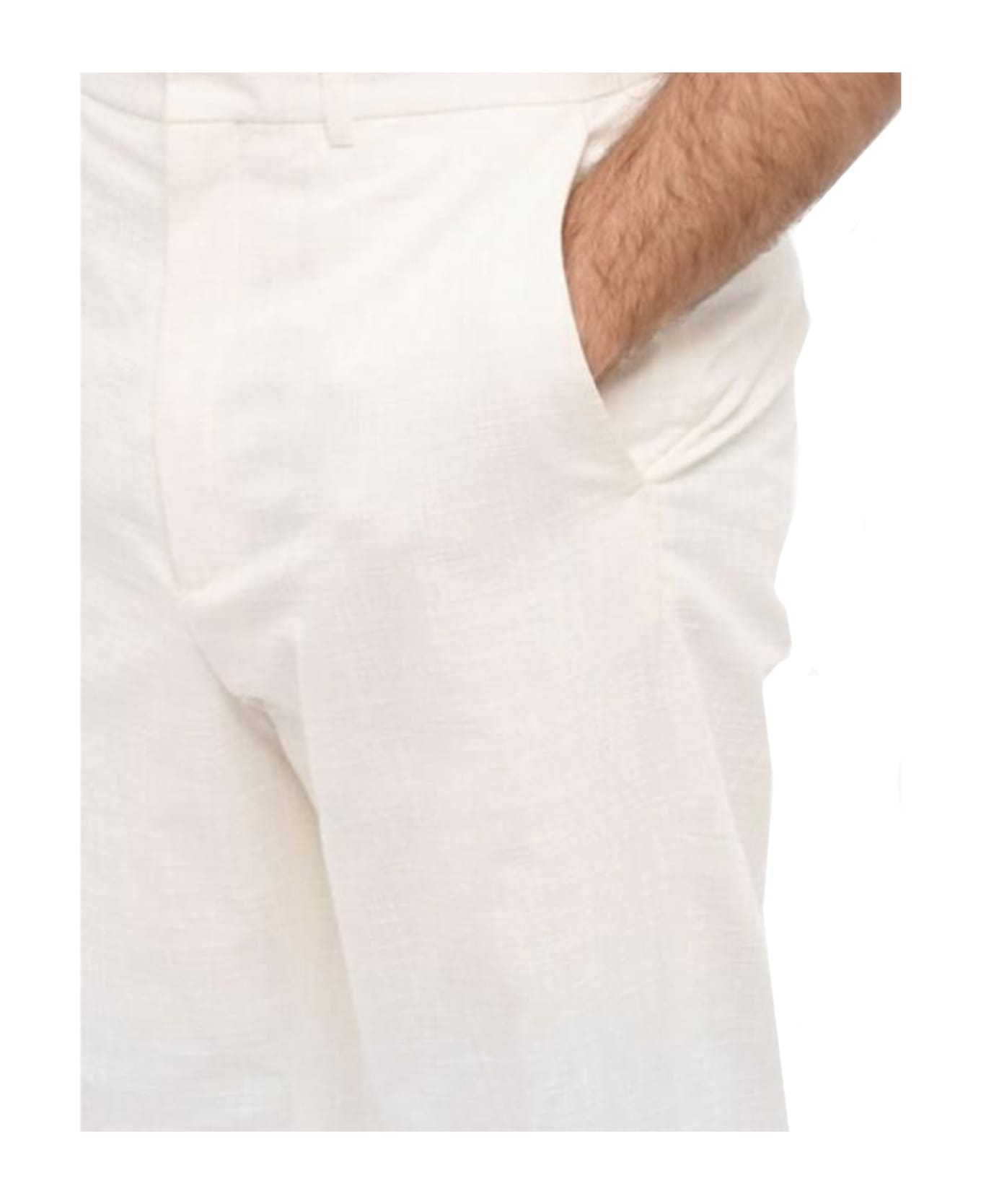Casablanca Casablaca Cotton Wide-leg Pants - White ボトムス