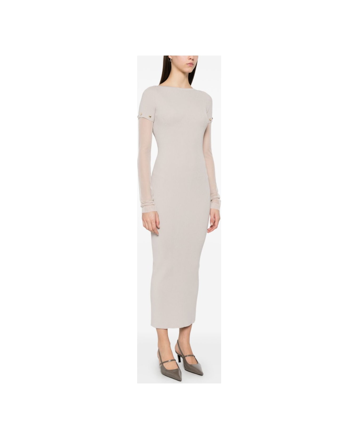SportMax Knitted Long Dress - Dove Grey
