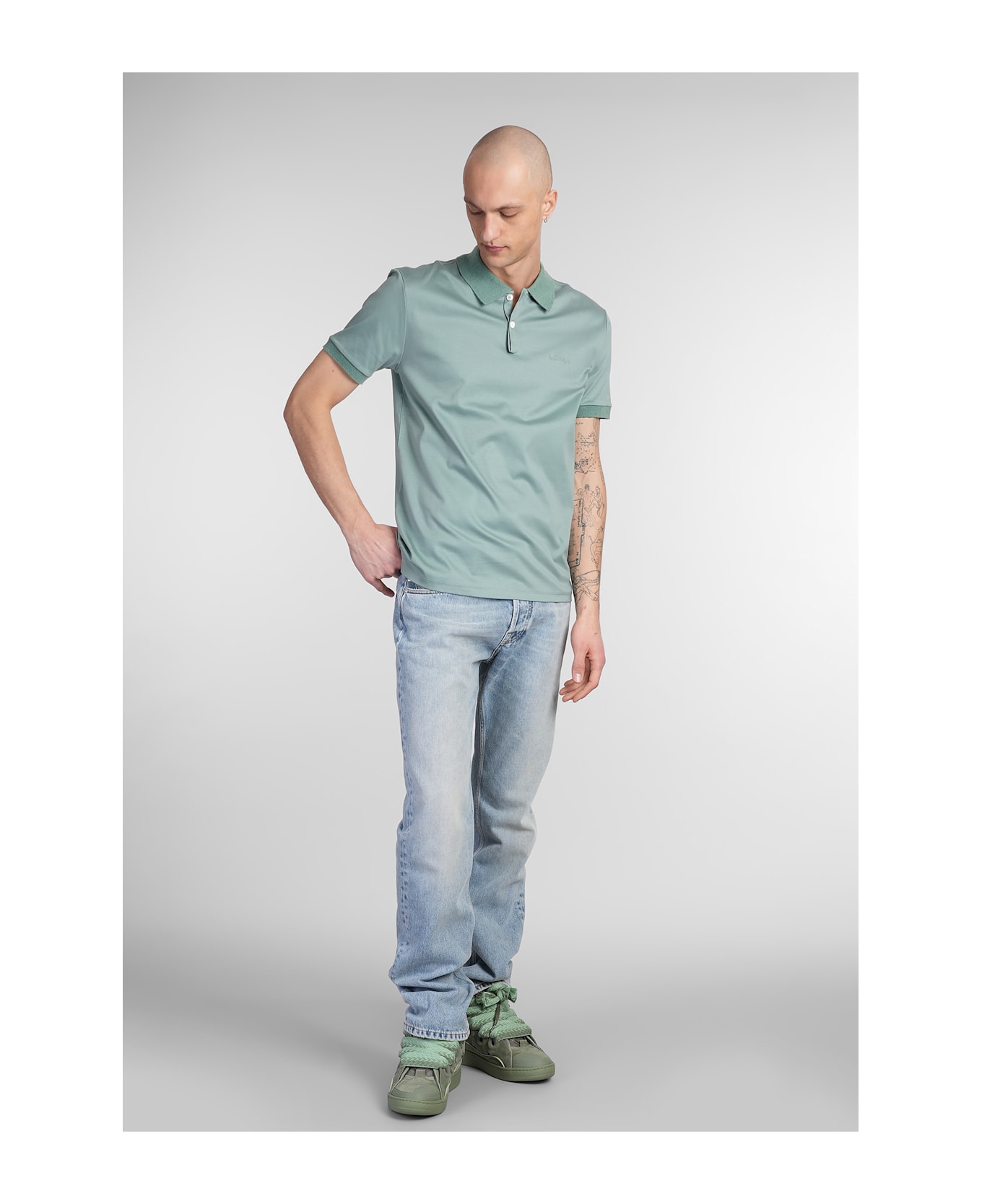 Lanvin Polo In Green Cotton - green