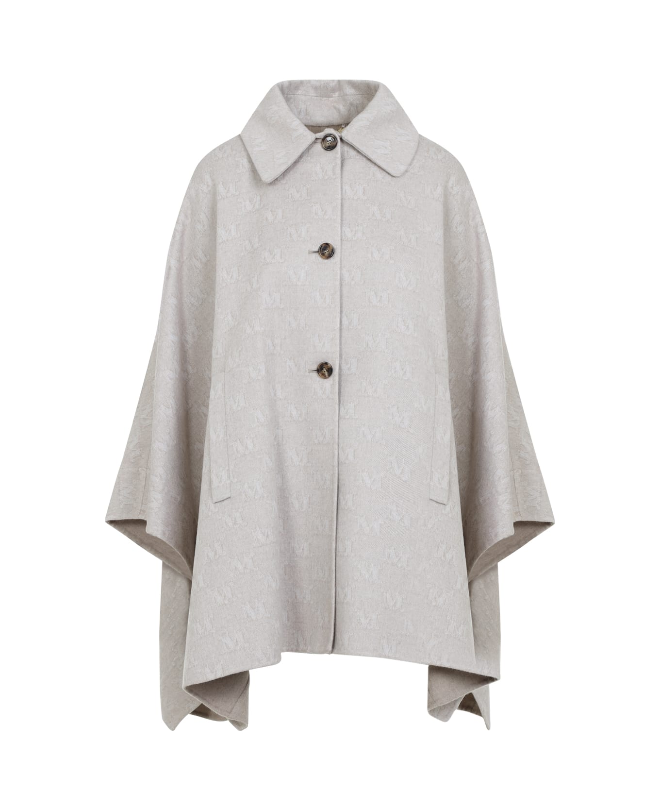 Max Mara Jago Logo Long Cape - Albino Cammello