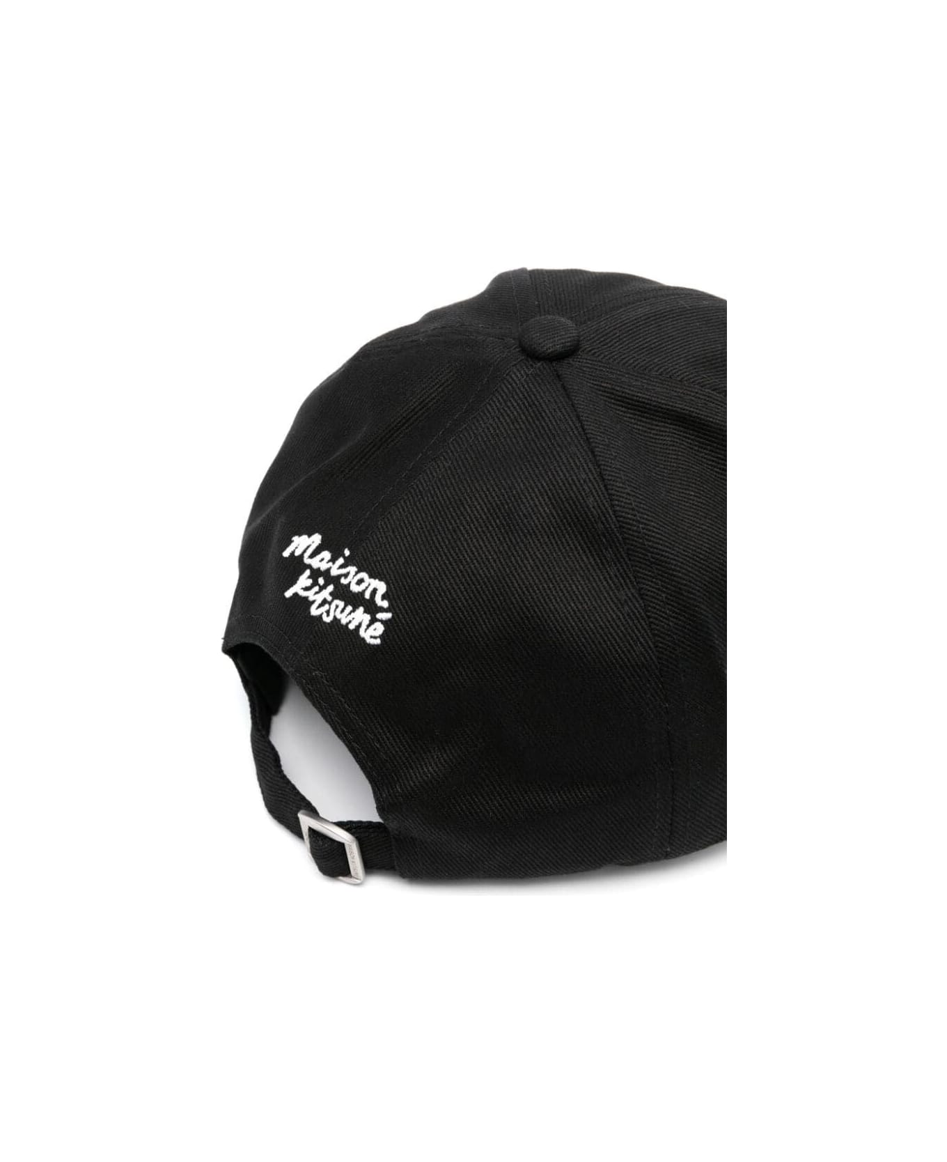 Maison Kitsuné Large Fox Head 6p Cap - Black 帽子