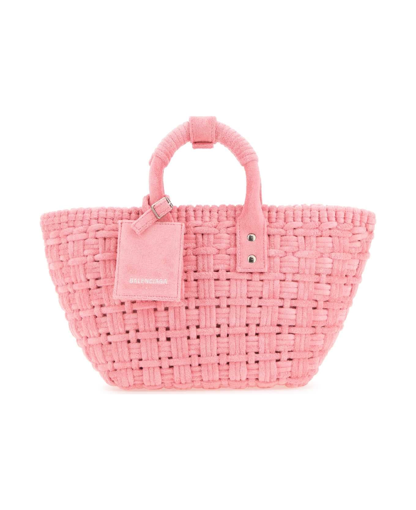 Balenciaga Pink Terry Fabric Bistro Xs Handbag - 5890