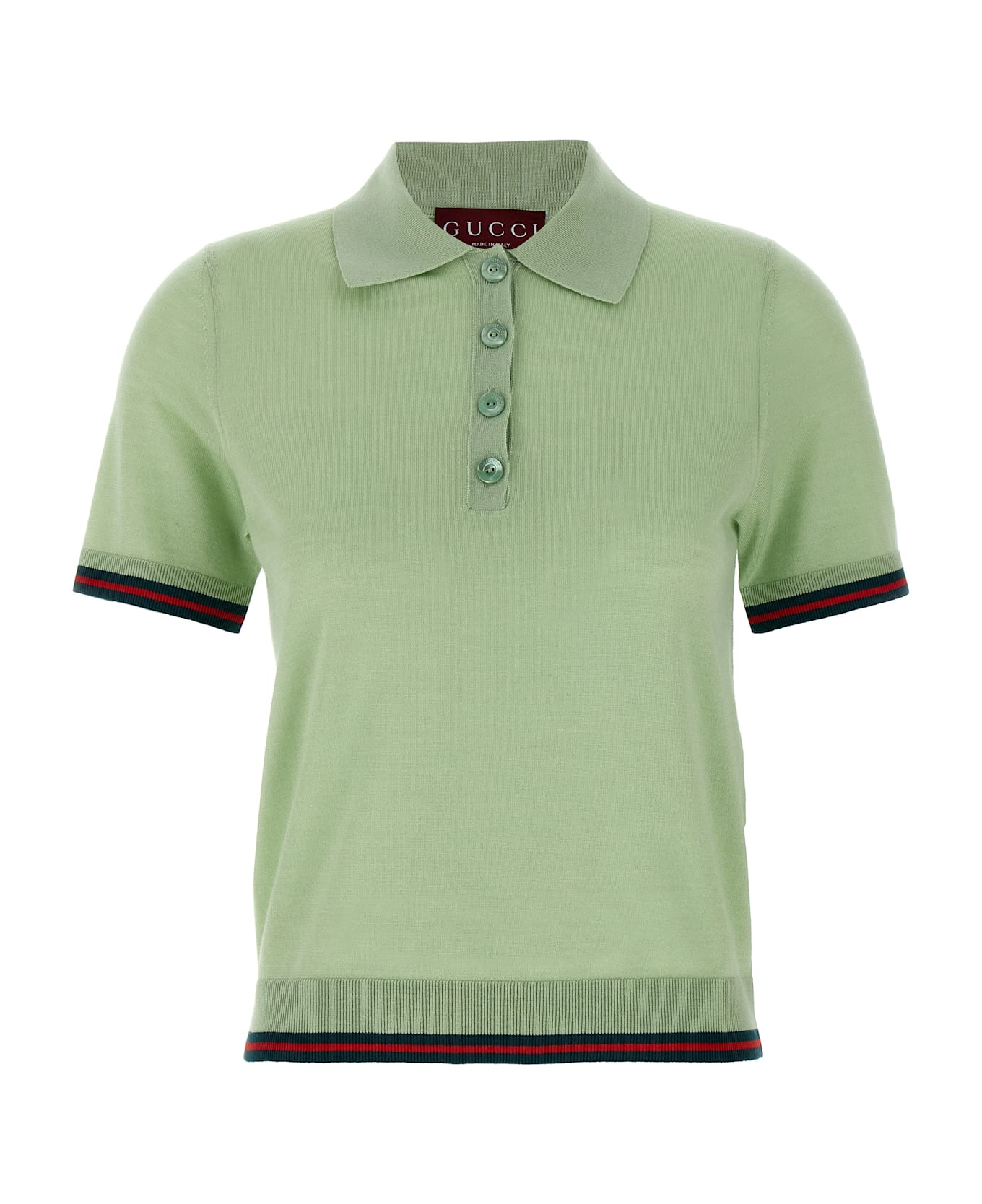 Gucci Knitted Polo Shirt - Green