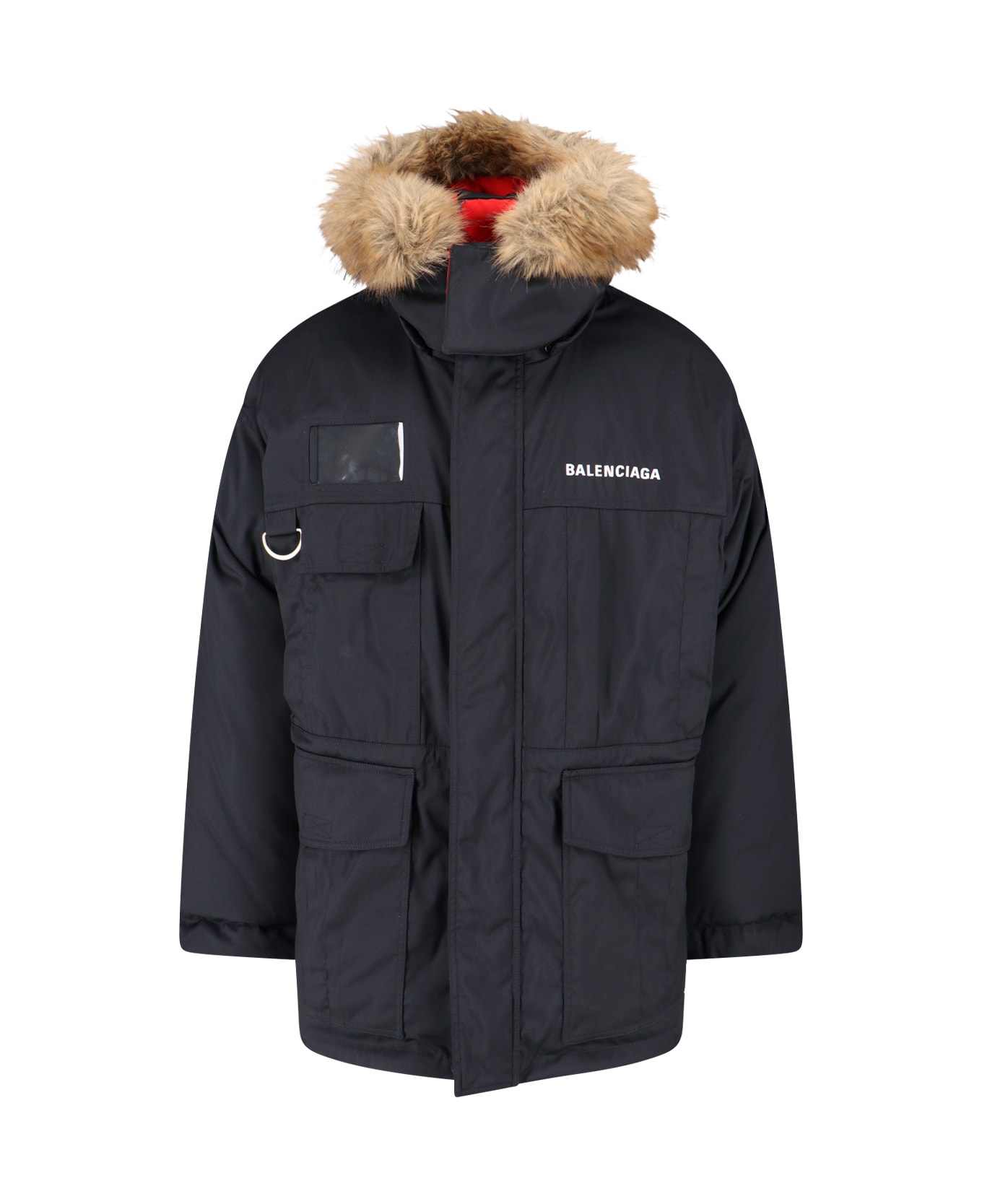 Balenciaga Logo Reversible Down Jacket - Black  