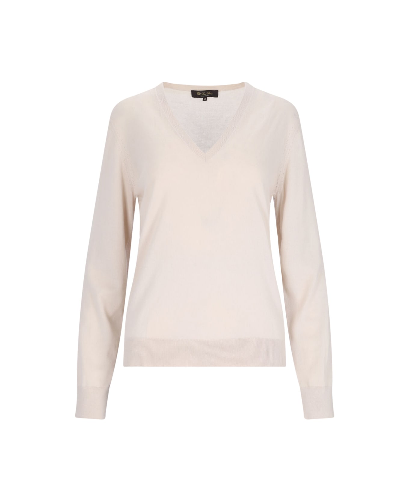 Loro Piana 
neo Piuma
 V-neck Sweater - Beige