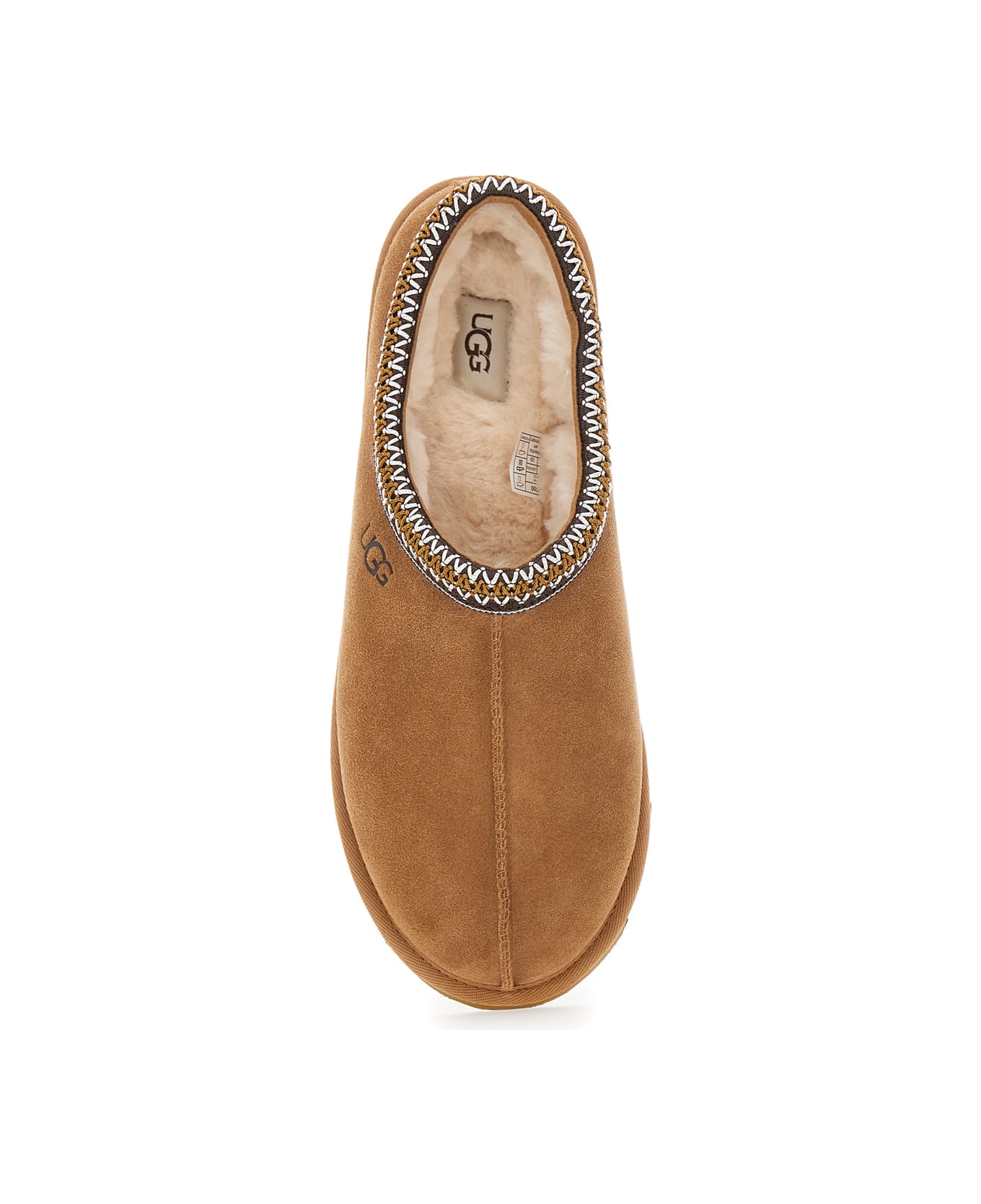サンダル UGG Tasman Brown Plaited Hem Mules in Suede Woman UGG 'Tasman' Brown Plaited Hem Mules In Suede Woman – BALTINI