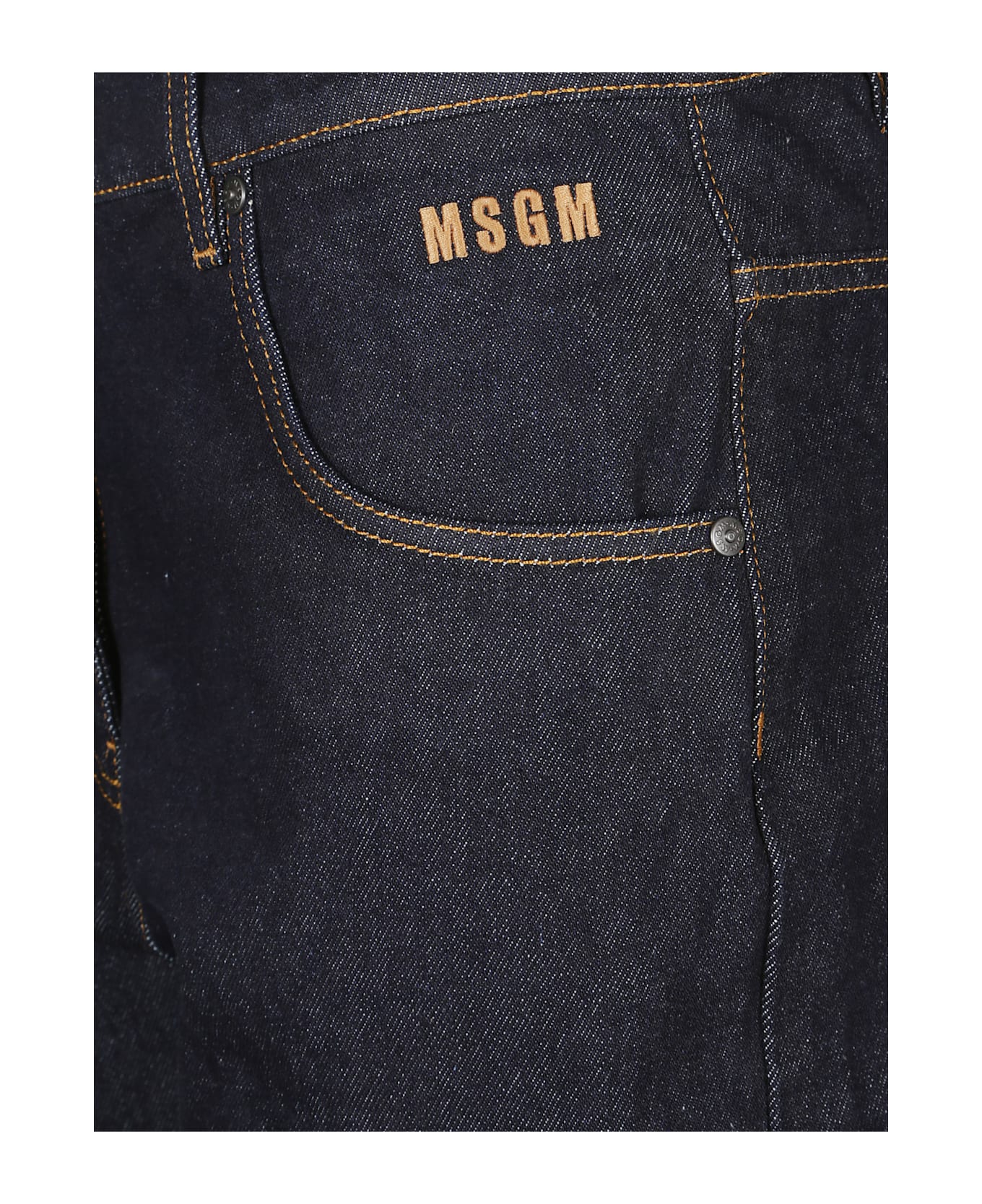 MSGM Ankle Cut Denim Jeans - Denim