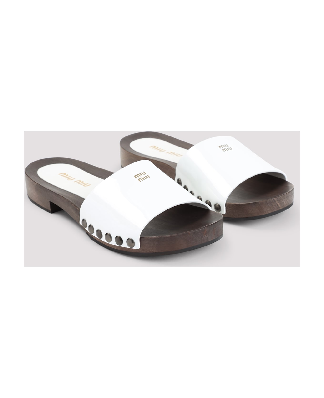 Miu Miu Clogs Sandals - Bianco