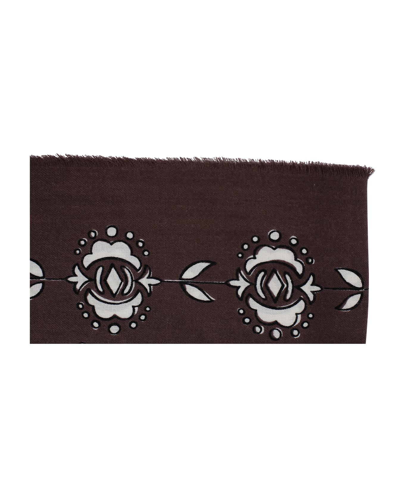 Weekend Max Mara Floral Patterned Stole - Brown