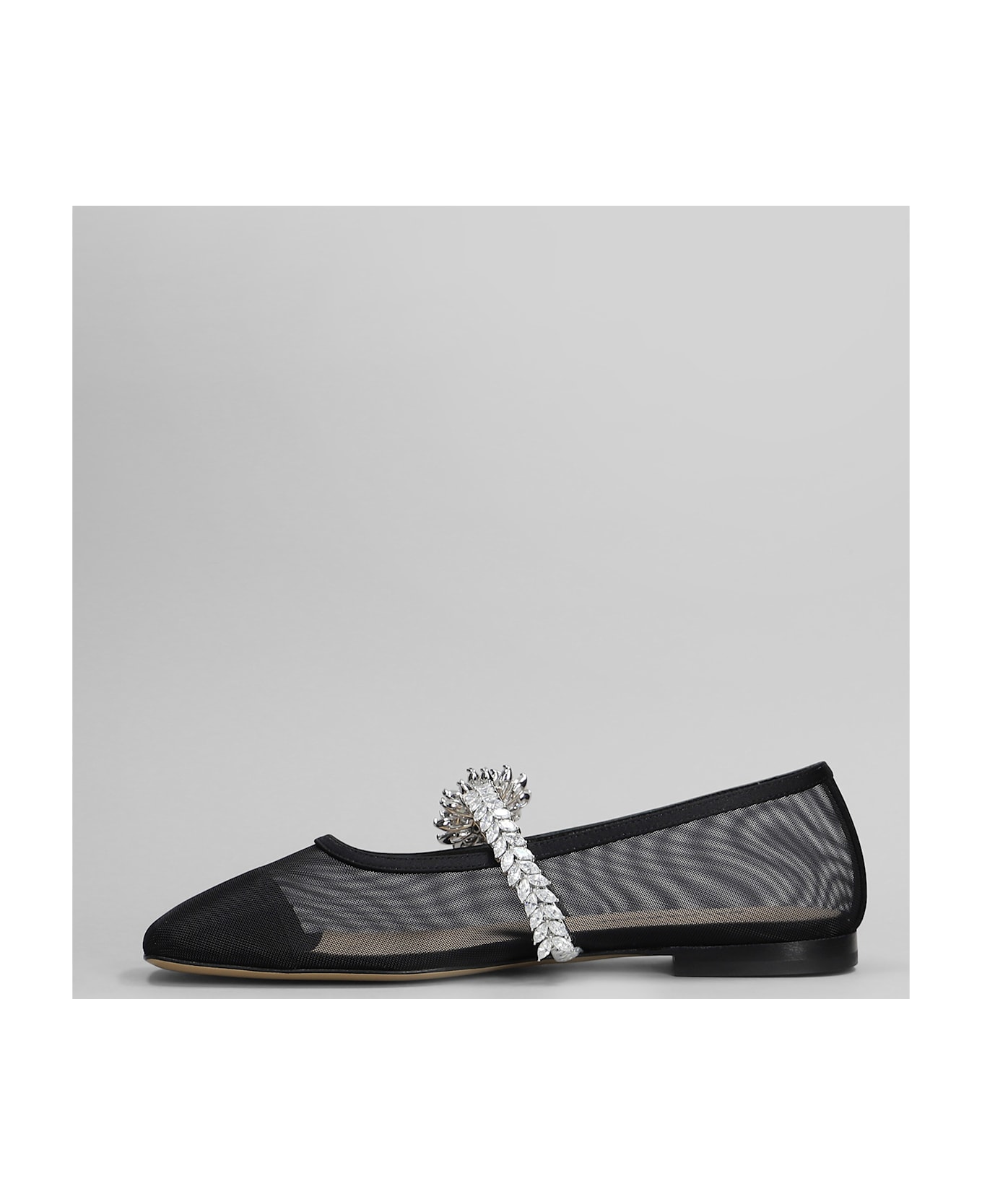 Mach 
Mach Ballet Flats In Black Fabric - black
