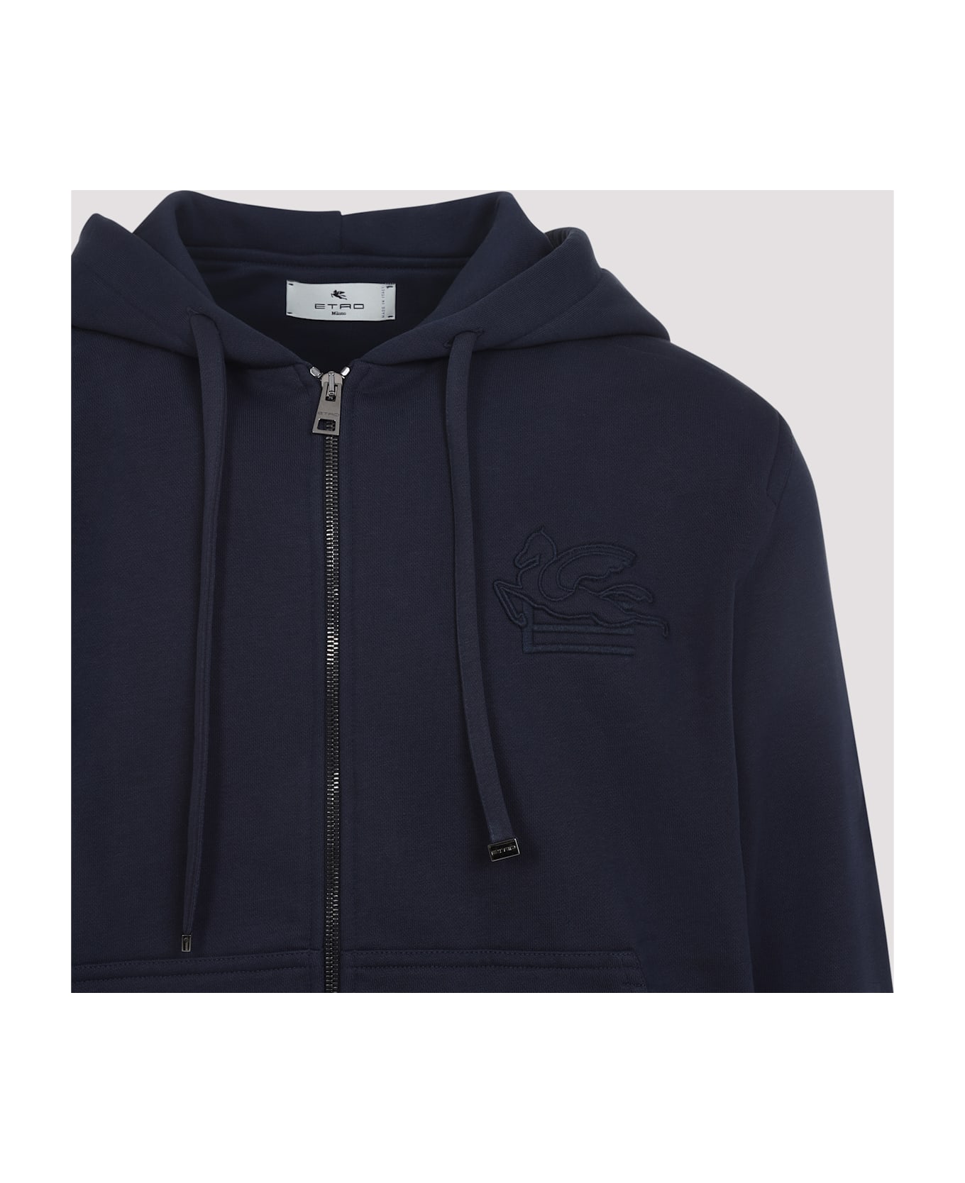 Etro Zipped Hoodie Sweatshirt - Blu