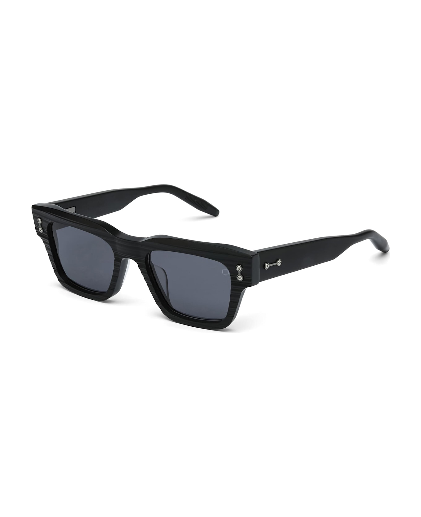 Akoni Columba - Scraped Matte Black / Black Rhodium Sunglasses - Black
