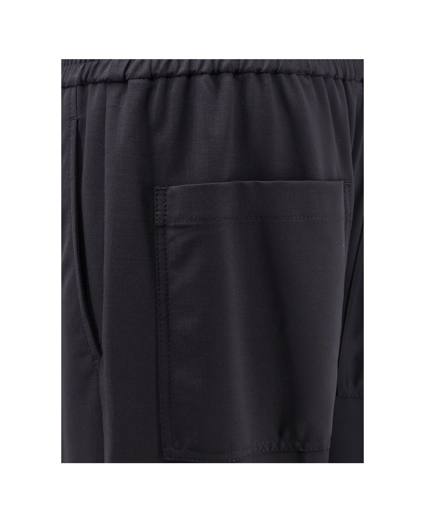 Brunello Cucinelli Virgin Wool Blend Trousers - Black