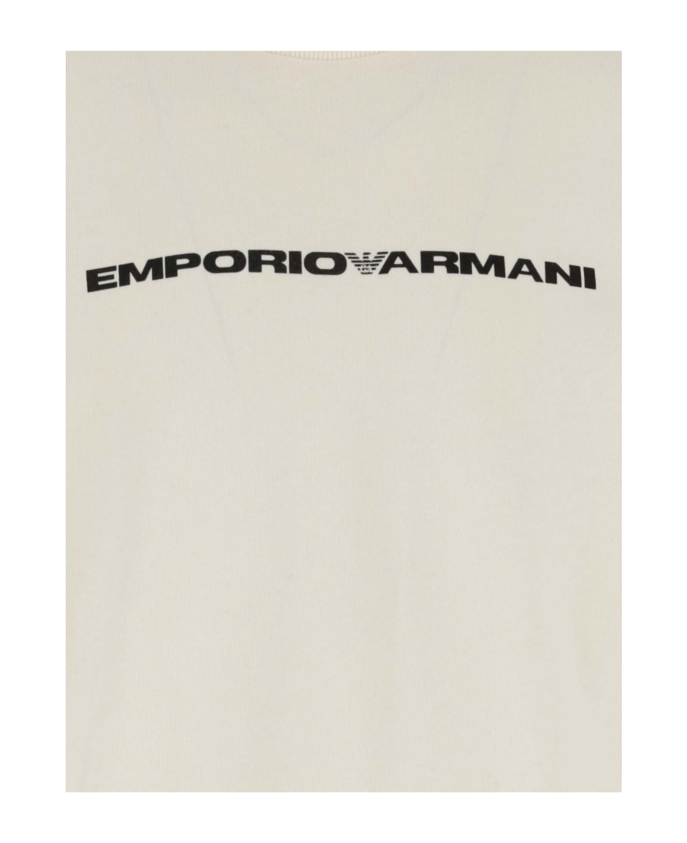 Emporio Armani Cotton T-shirt With Logo - White