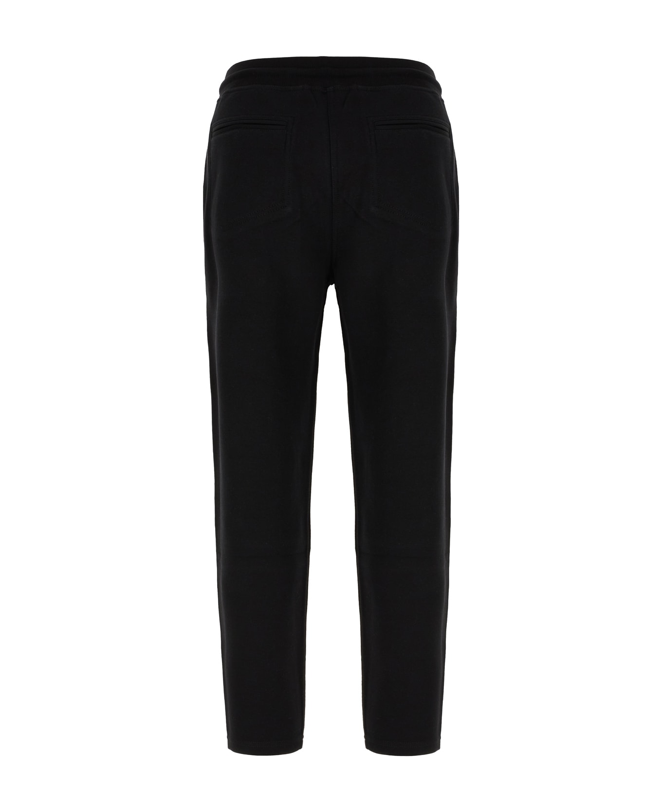 Brunello Cucinelli Black Cotton Blend Joggers - COBALT BLUE