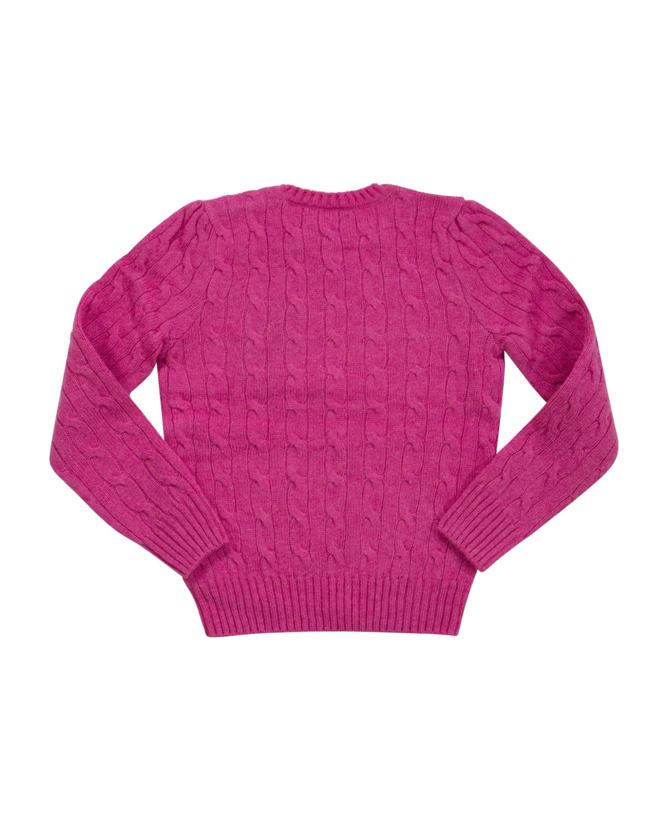 Polo Ralph Lauren Wool And Cashmere Cable-knit Sweater - Fuchsia