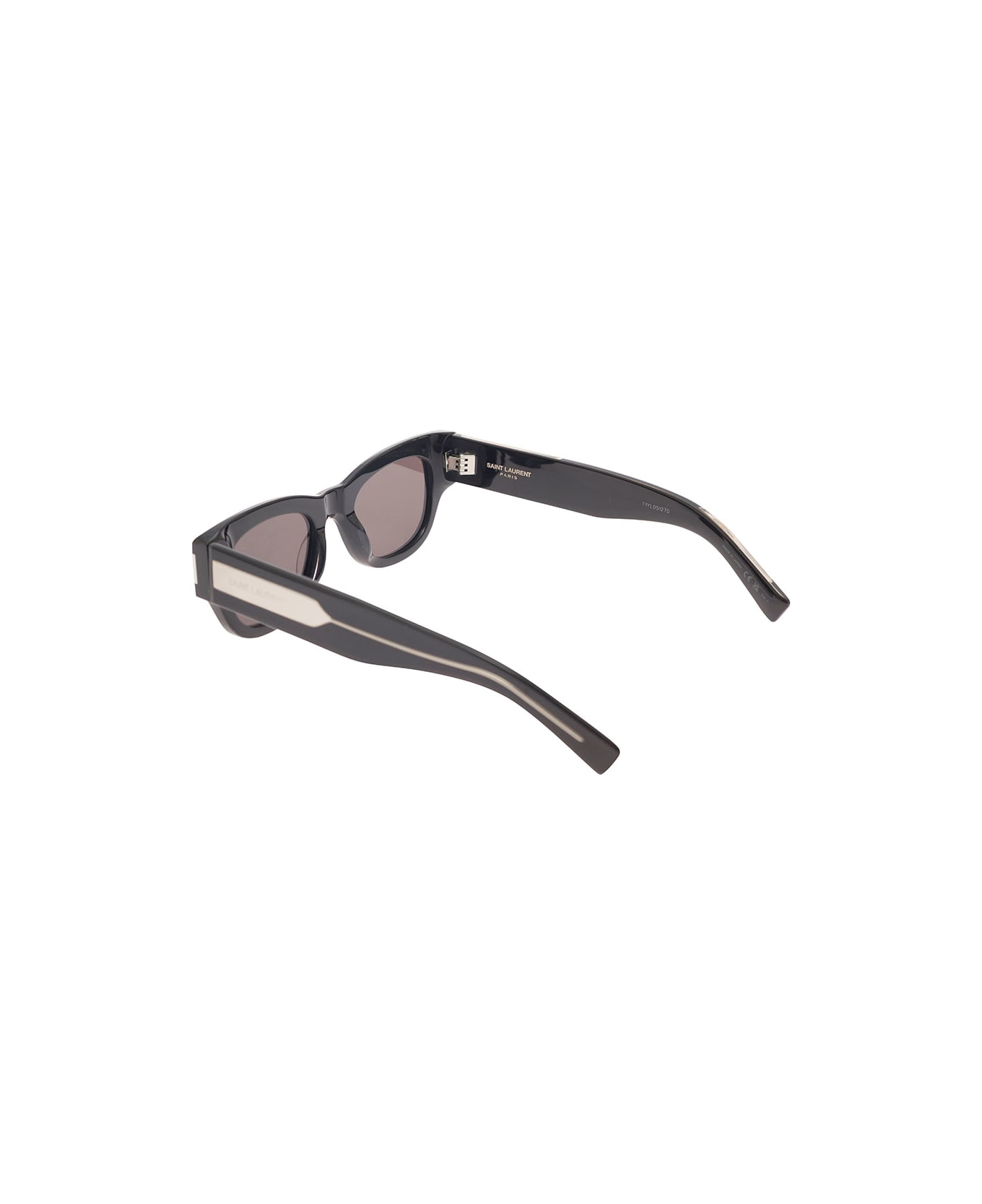 Saint Laurent Square-frame Tinted Sunglasses In Black Acetate Woman - Black アイウェア