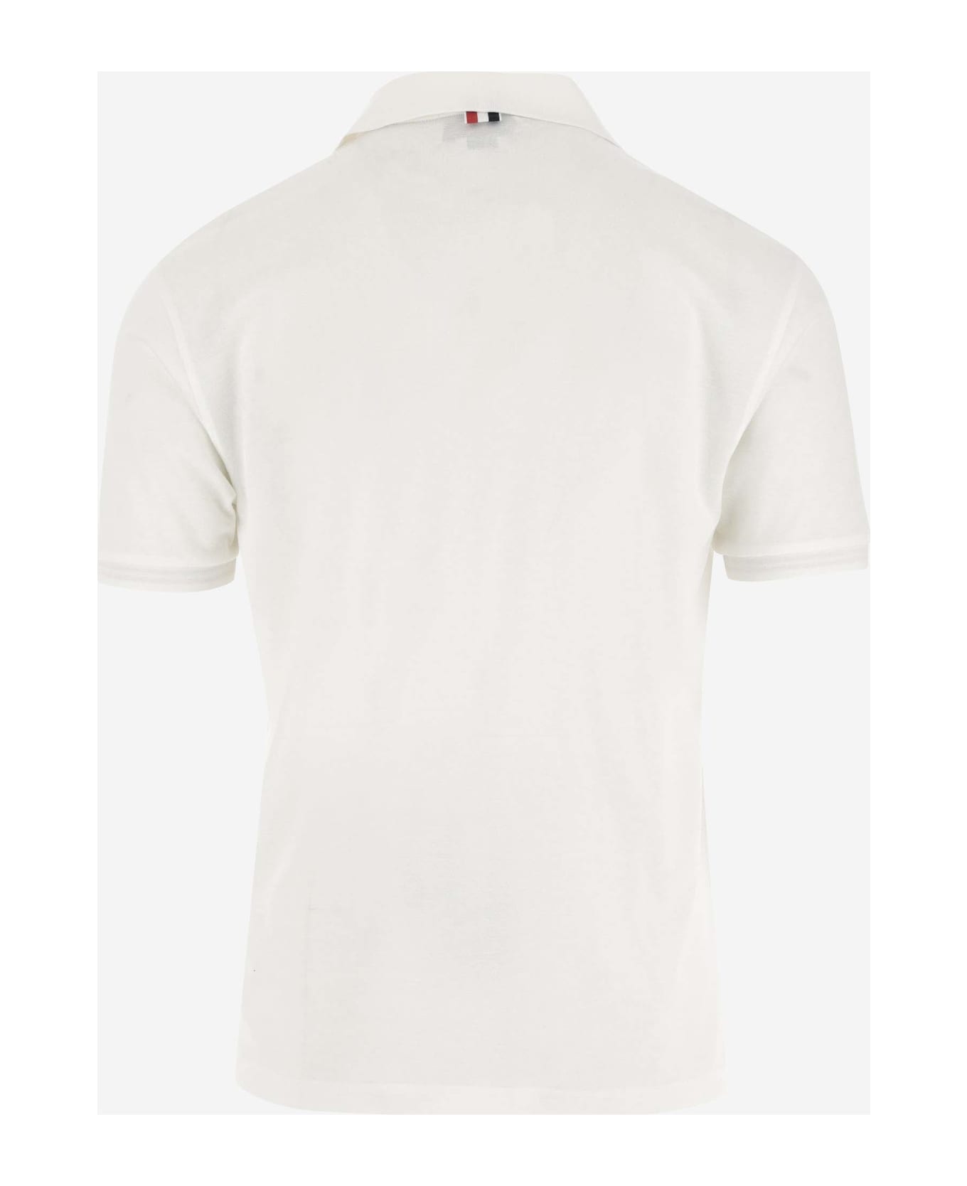 Thom Browne 'ss Pocket' Cotton Polo Shirt - White