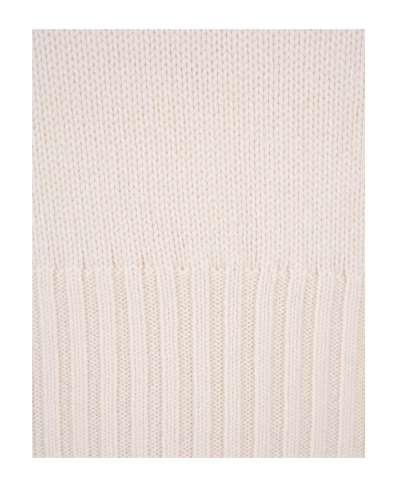 Fedeli Ice Cashmere Derby Turtleneck Sweater - White