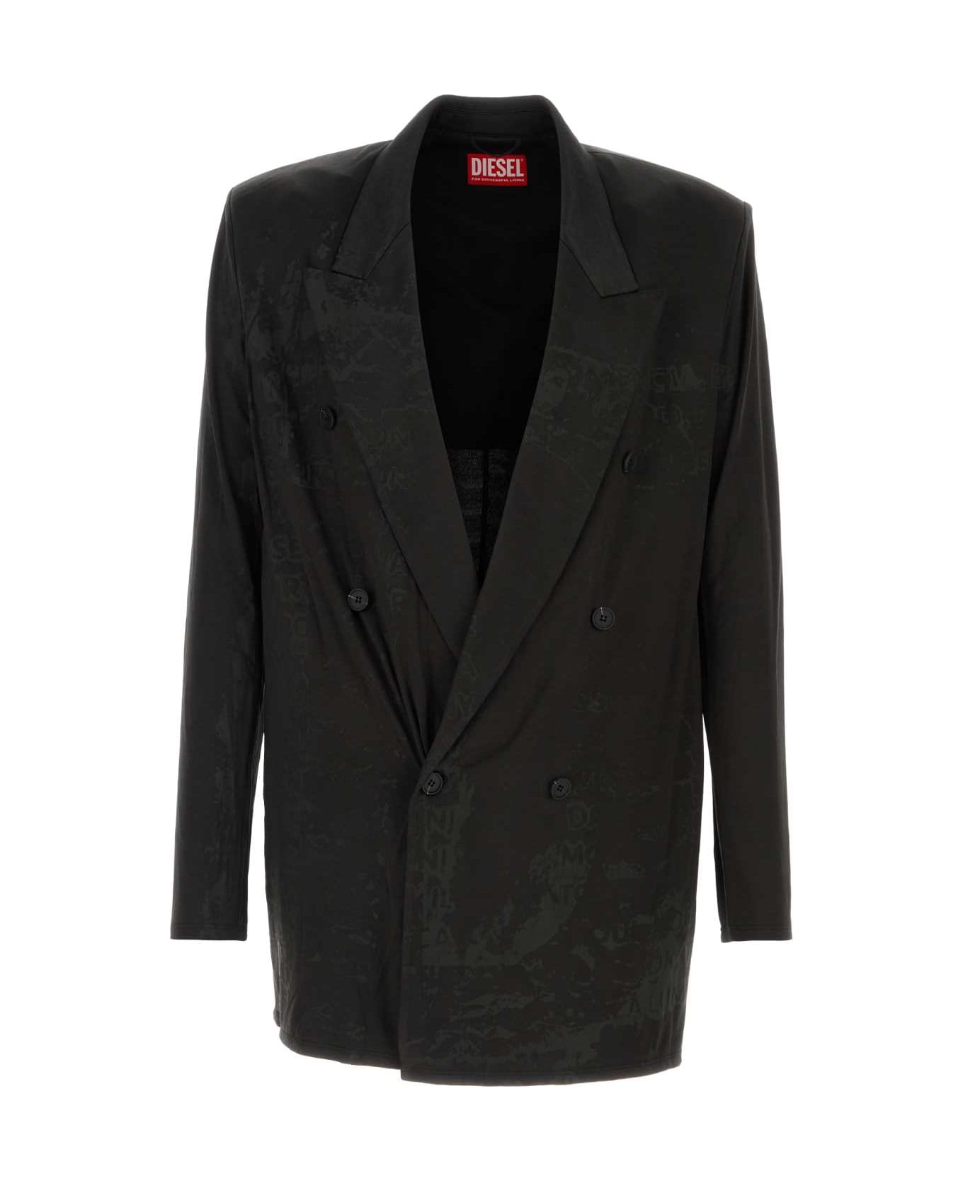 Diesel Black Stretch Acetate J-pekka Blazer - 9XX