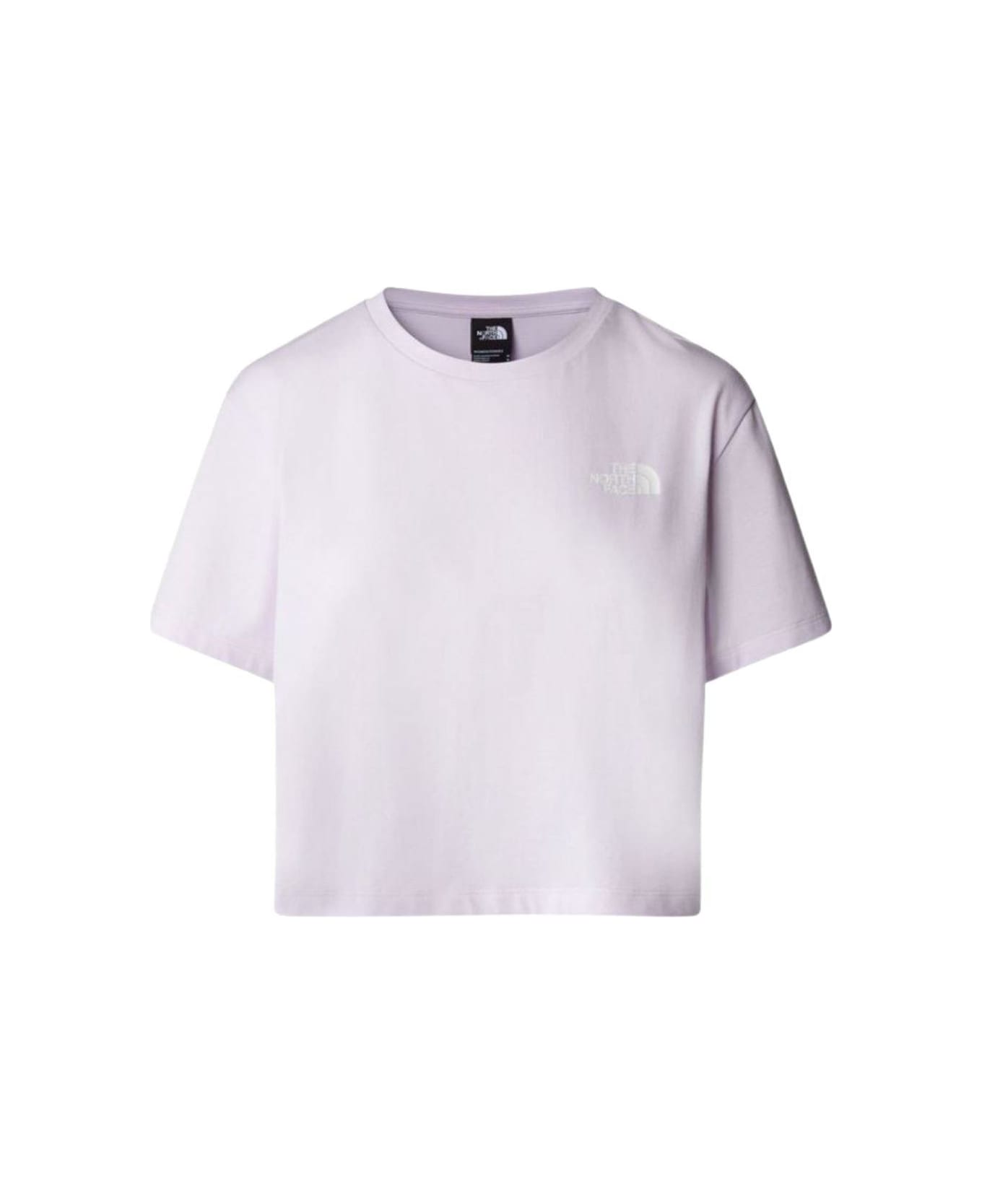 The North Face Logo Printed Cropped T-shirt - Icy lilac