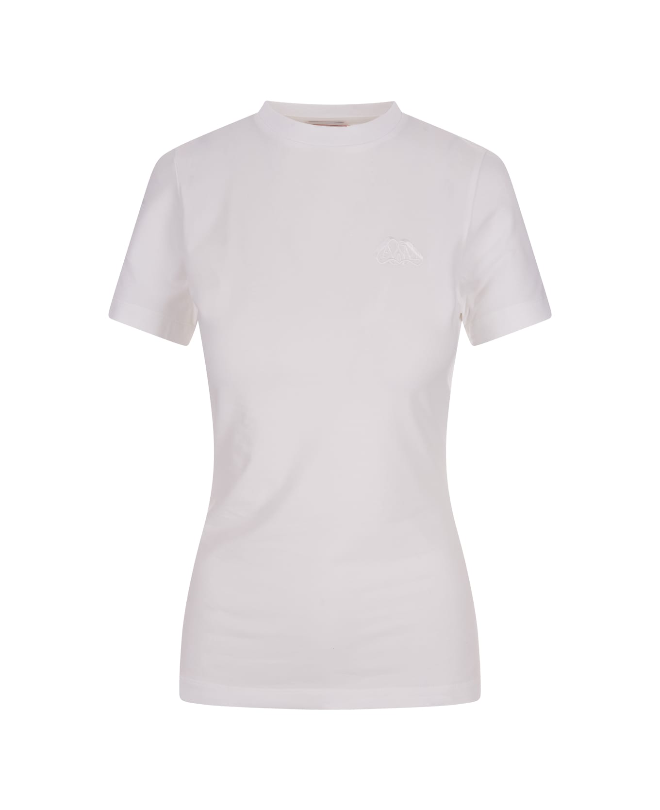 Alexander McQueen Seal Logo Slim T-shirt - Bianco