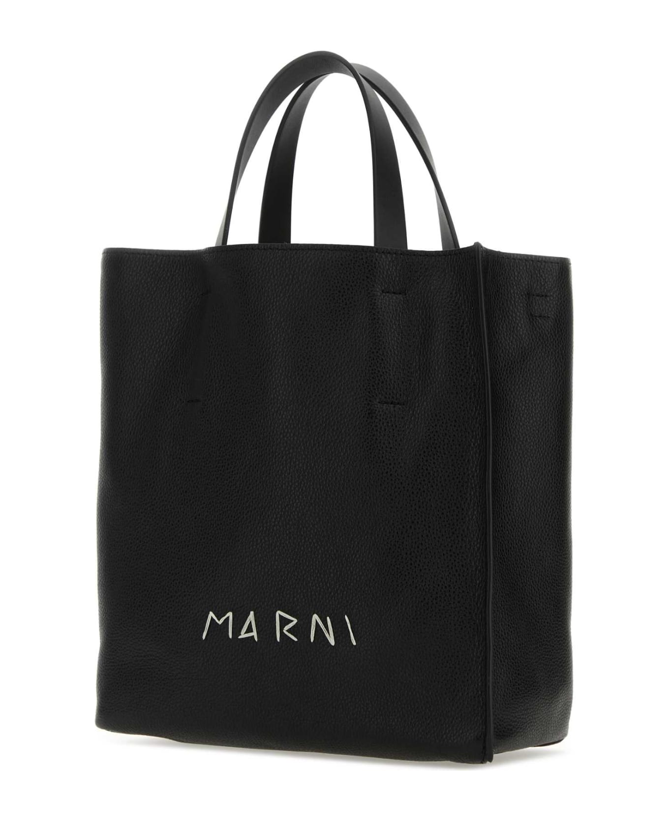 Marni Black Leather Small Museo Handbag - 00N99 バッグ
