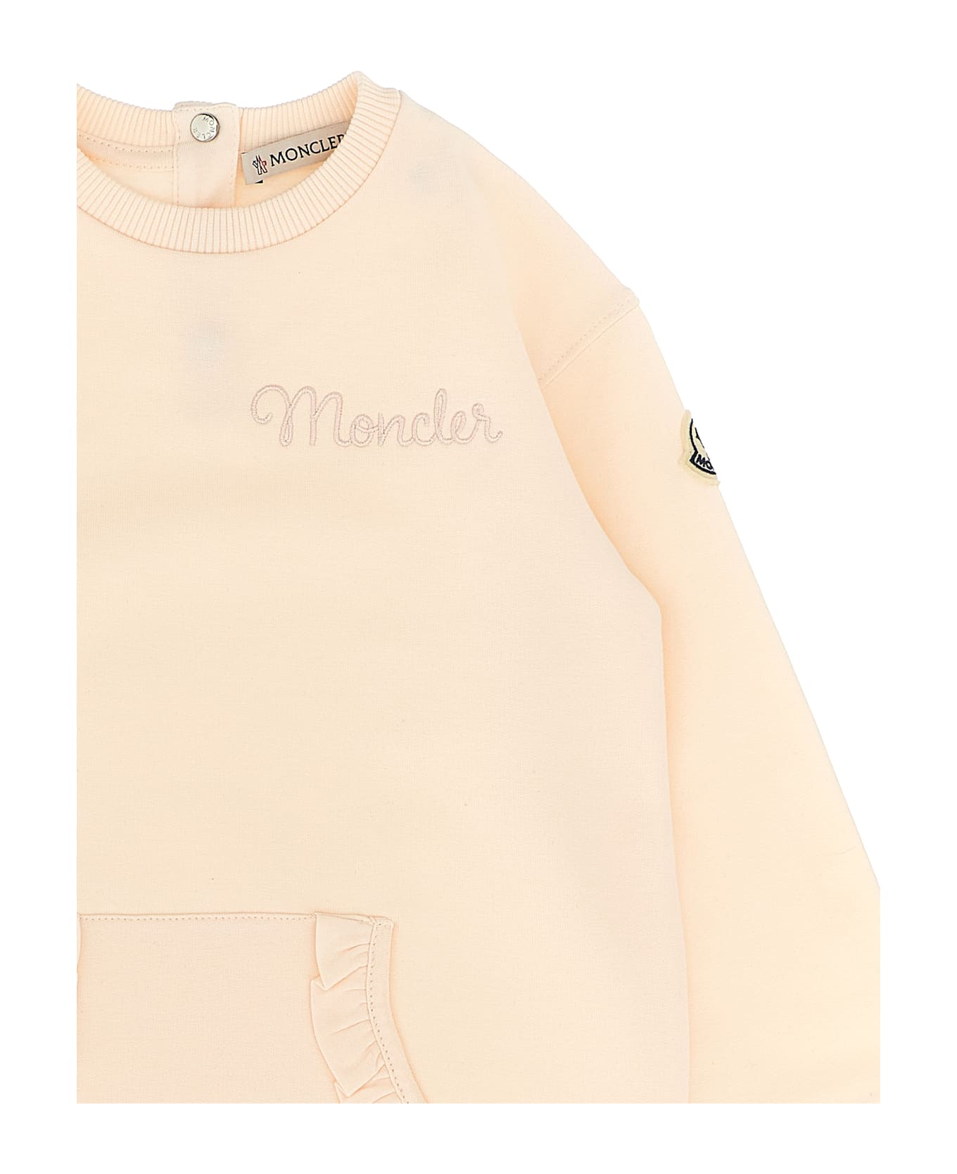 Moncler Logo Embroidery Dress - Pink