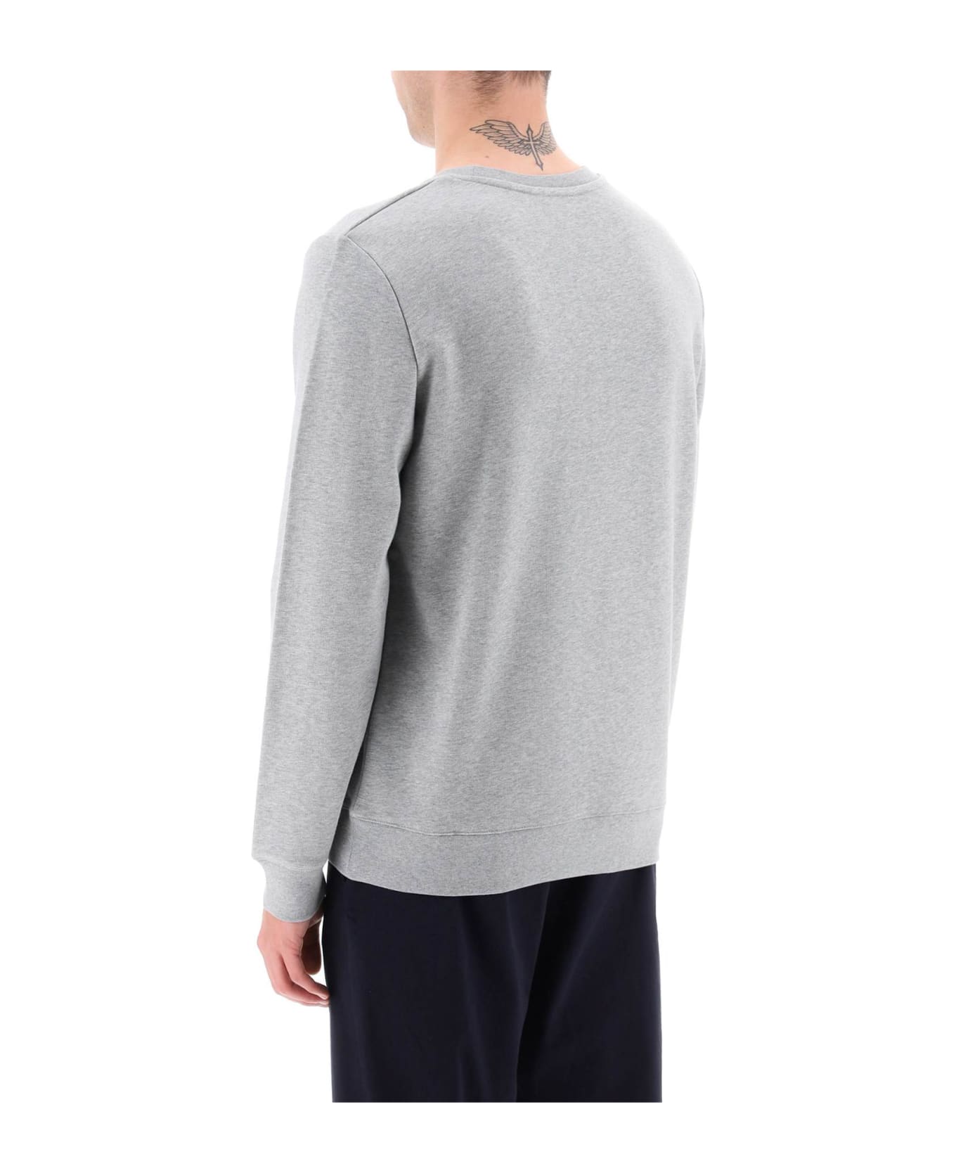 A.P.C. Cotton Sweatshirt With Logo - Heather grey フリース