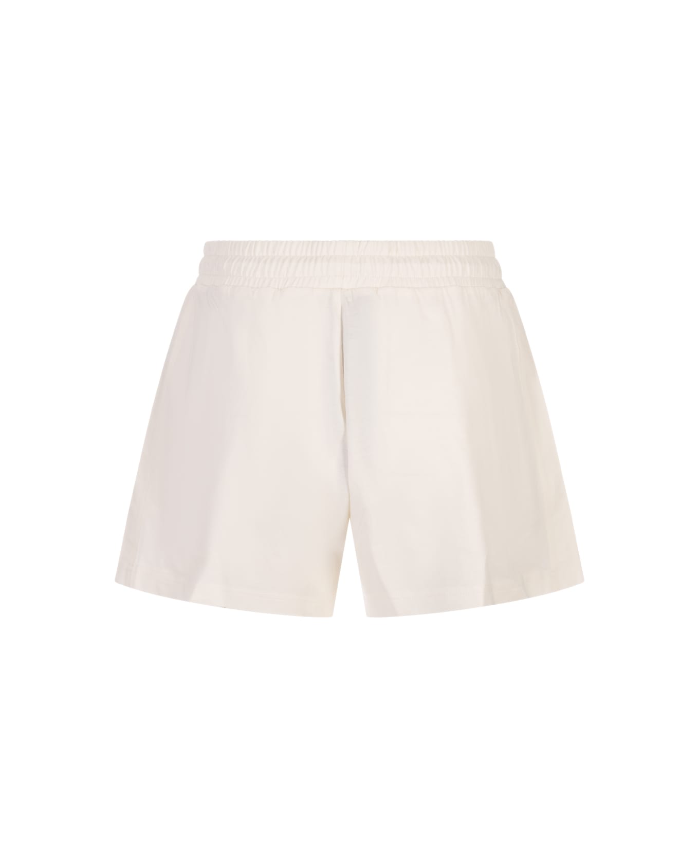 Moncler White Jersey Shorts - White