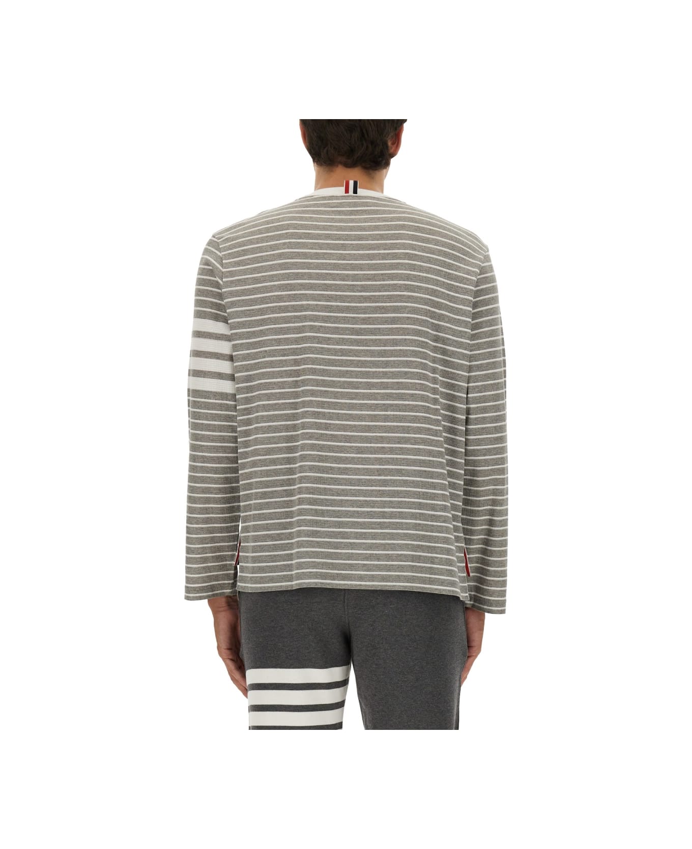 Thom Browne Striped T-shirt - GREY